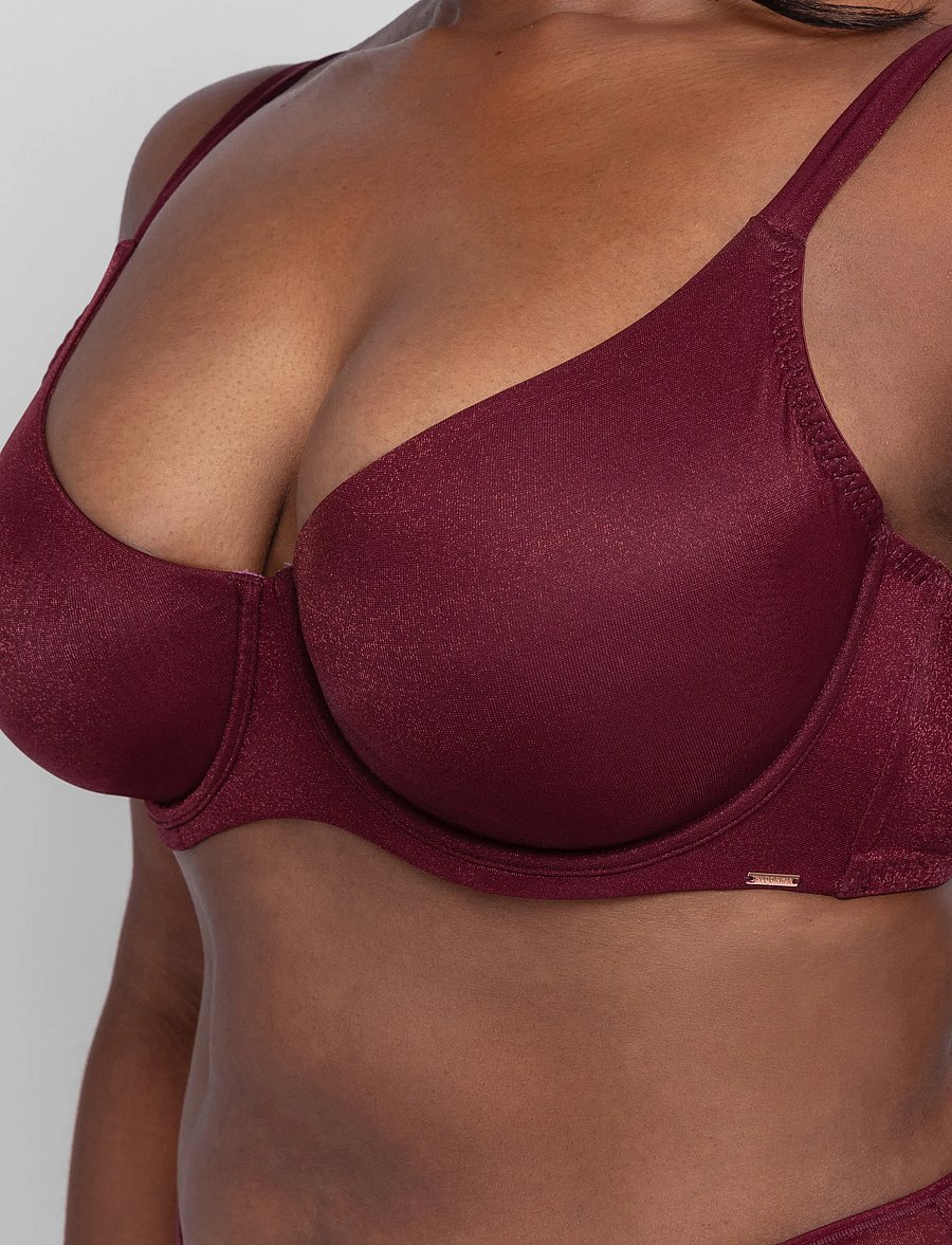 Dorina - ORIGINS-SHIMMER MESH NON PADDED WIRED BRA - die niedrigsten preise - red - 4