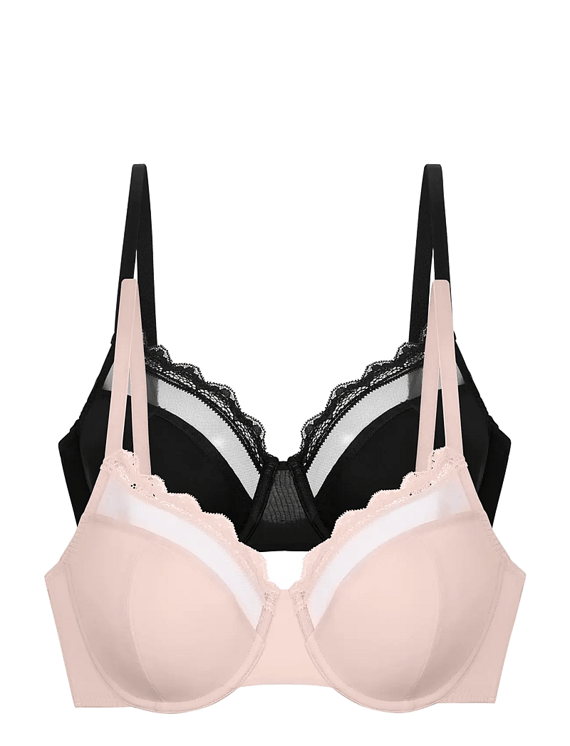 Dorina - JANA-2PP NON PADDED WIRED BRA - full cup bras - pink/black - 1