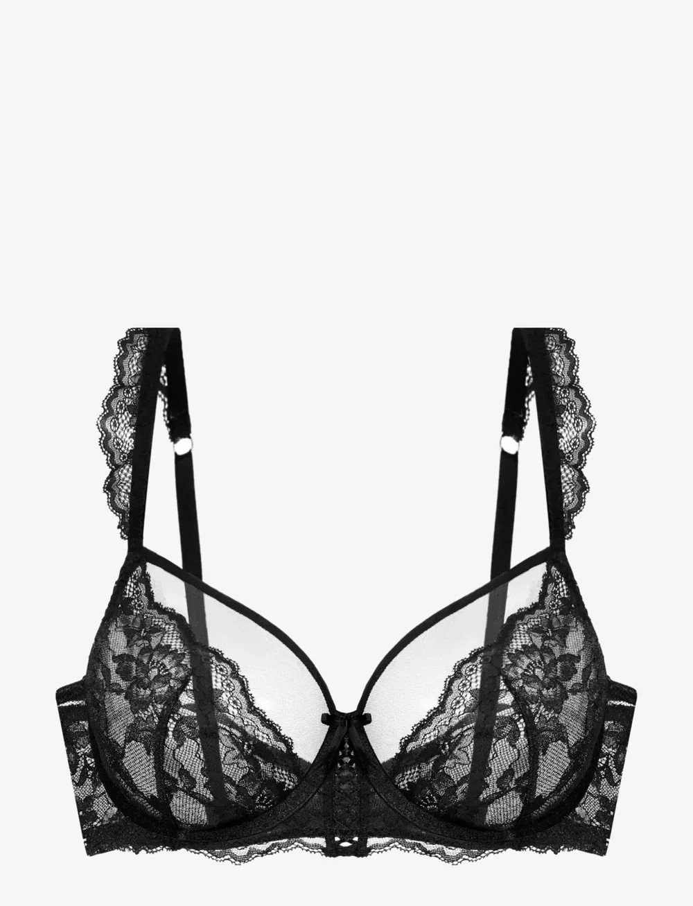 Dorina - LYRA-SATIN NON PADDED WIRED BRA - bøjle-bh’er - black - 1