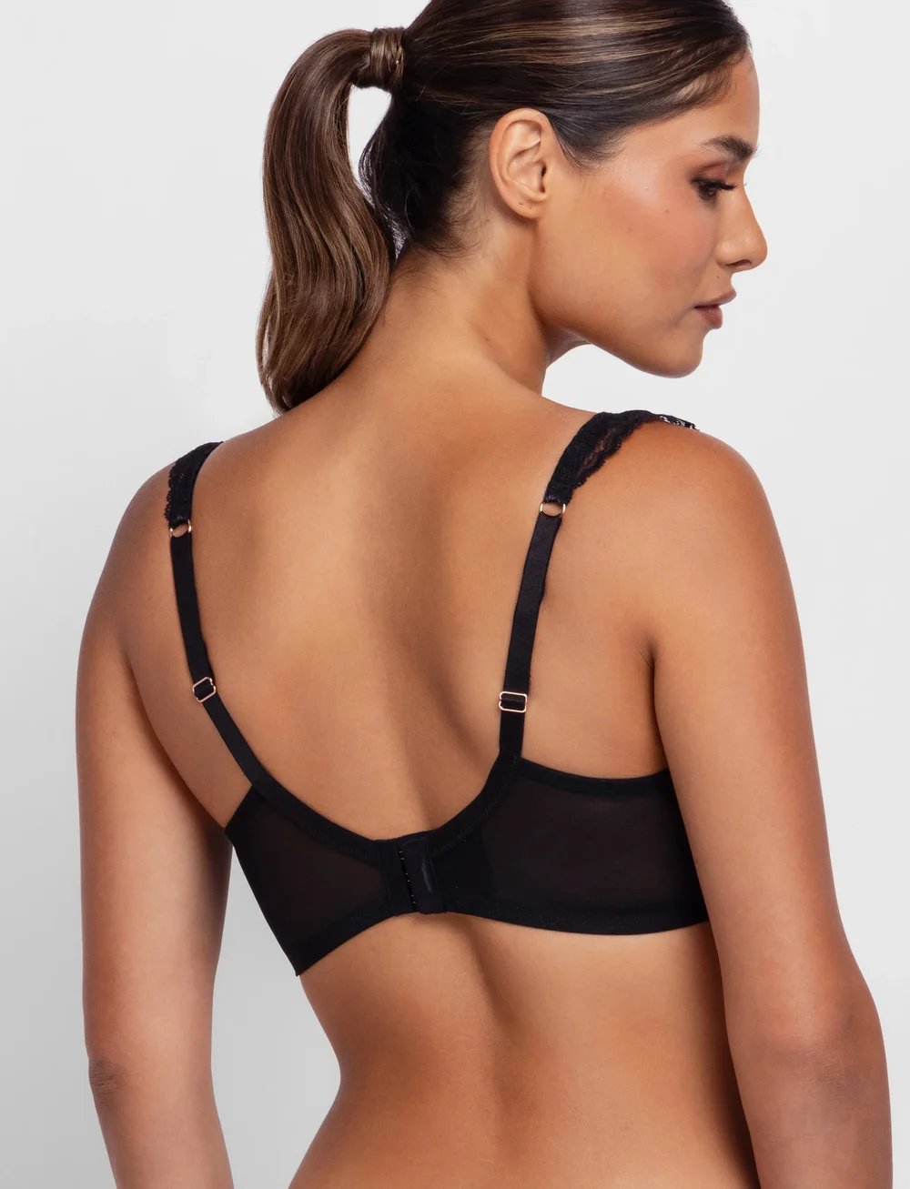 Dorina - LYRA-SATIN NON PADDED WIRED BRA - bøjle-bh’er - black - 2