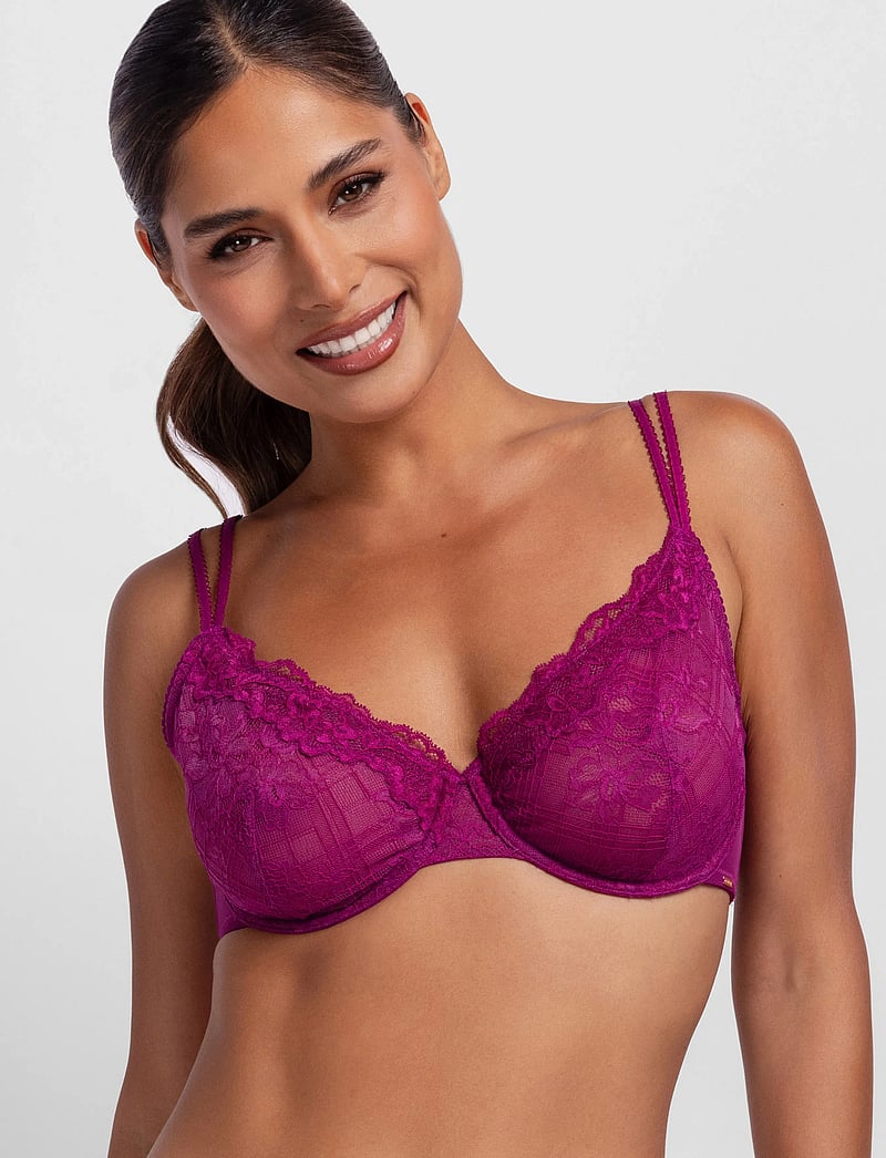 Dorina - ORIGINS-LACE NON PADDED WIRED BRA - bh:ar med bygel - fuchsia - 3