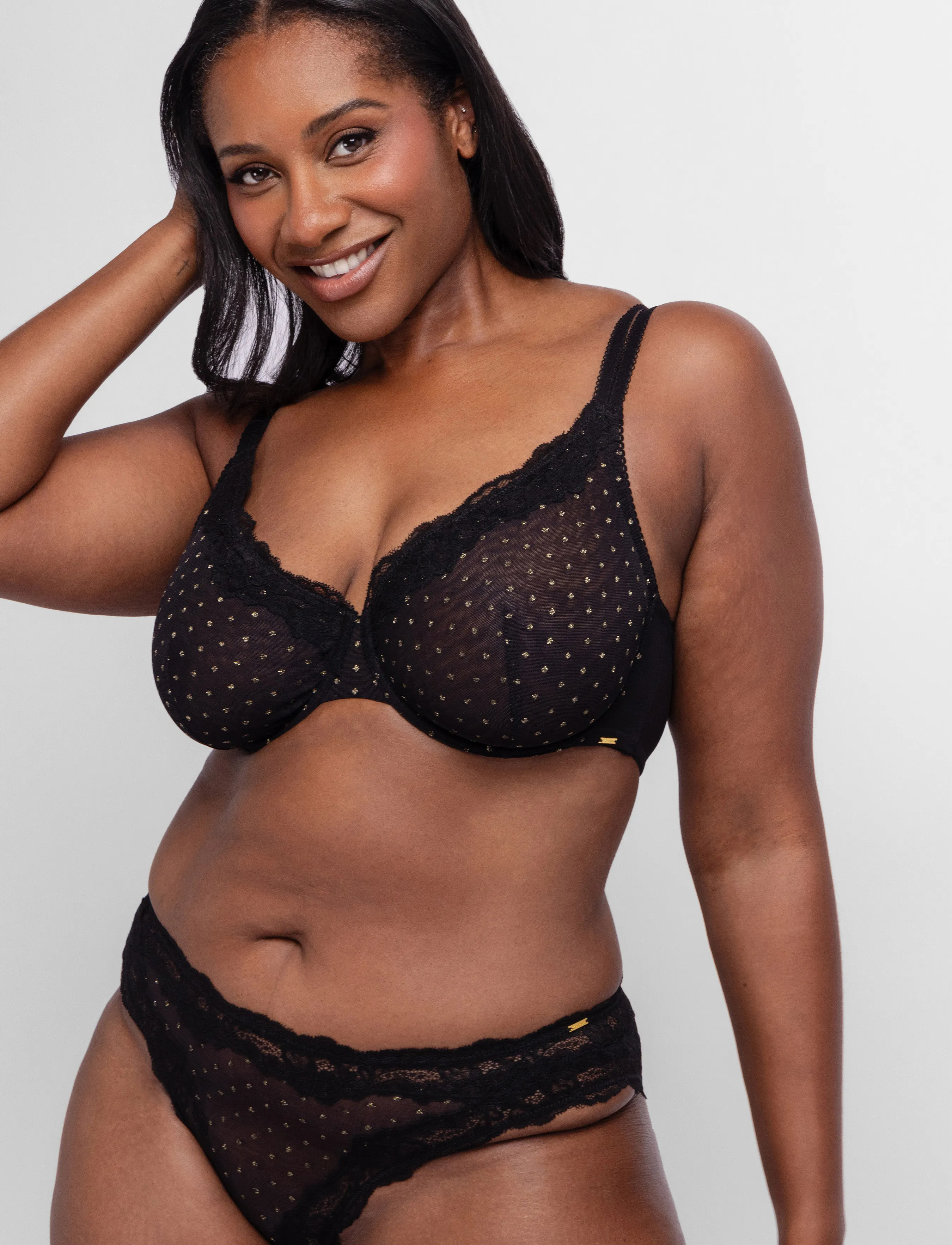 Dorina - ORIGINS-SHIMMER DOT WIRED_BRA - black - 2