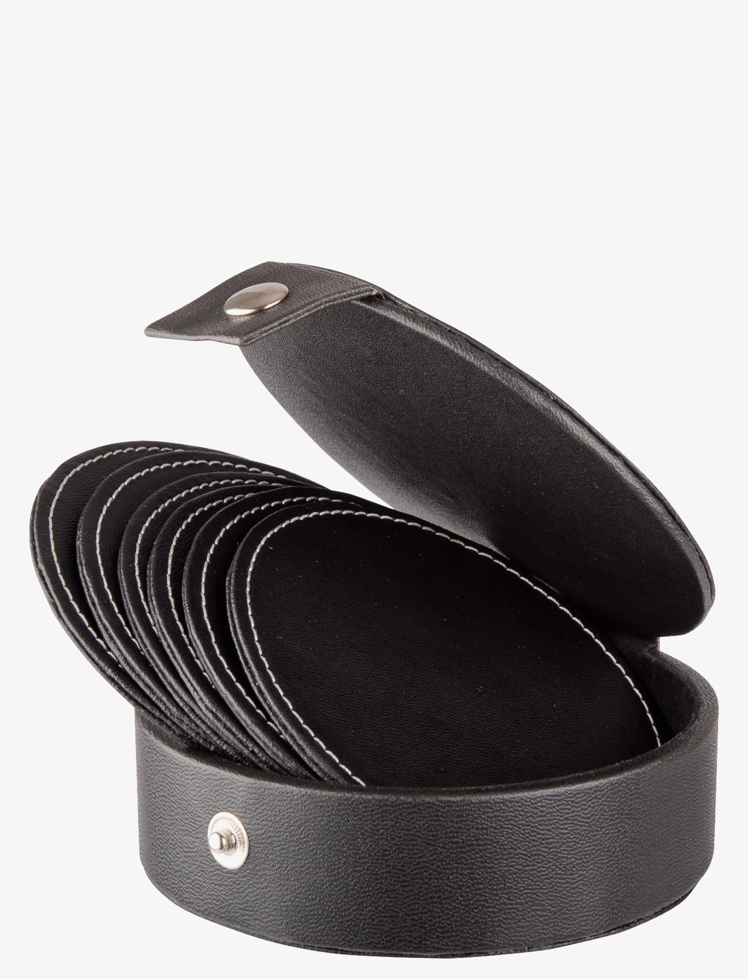 DORRE Glasunderlag Visby, 6-Pak Schwarz - Ø 10 Cm - Unisex