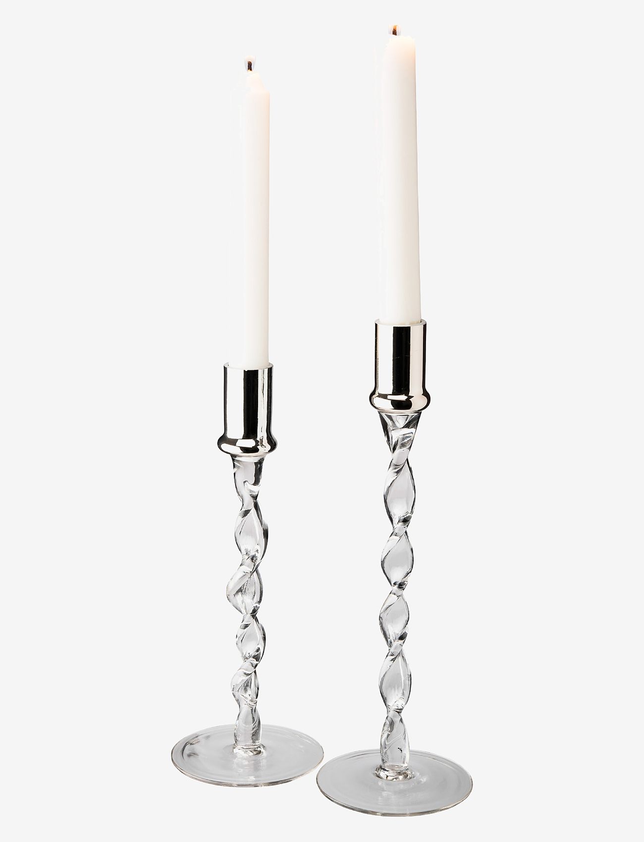 Dorre - Candle Holder 2-pack Twist - glas - 0