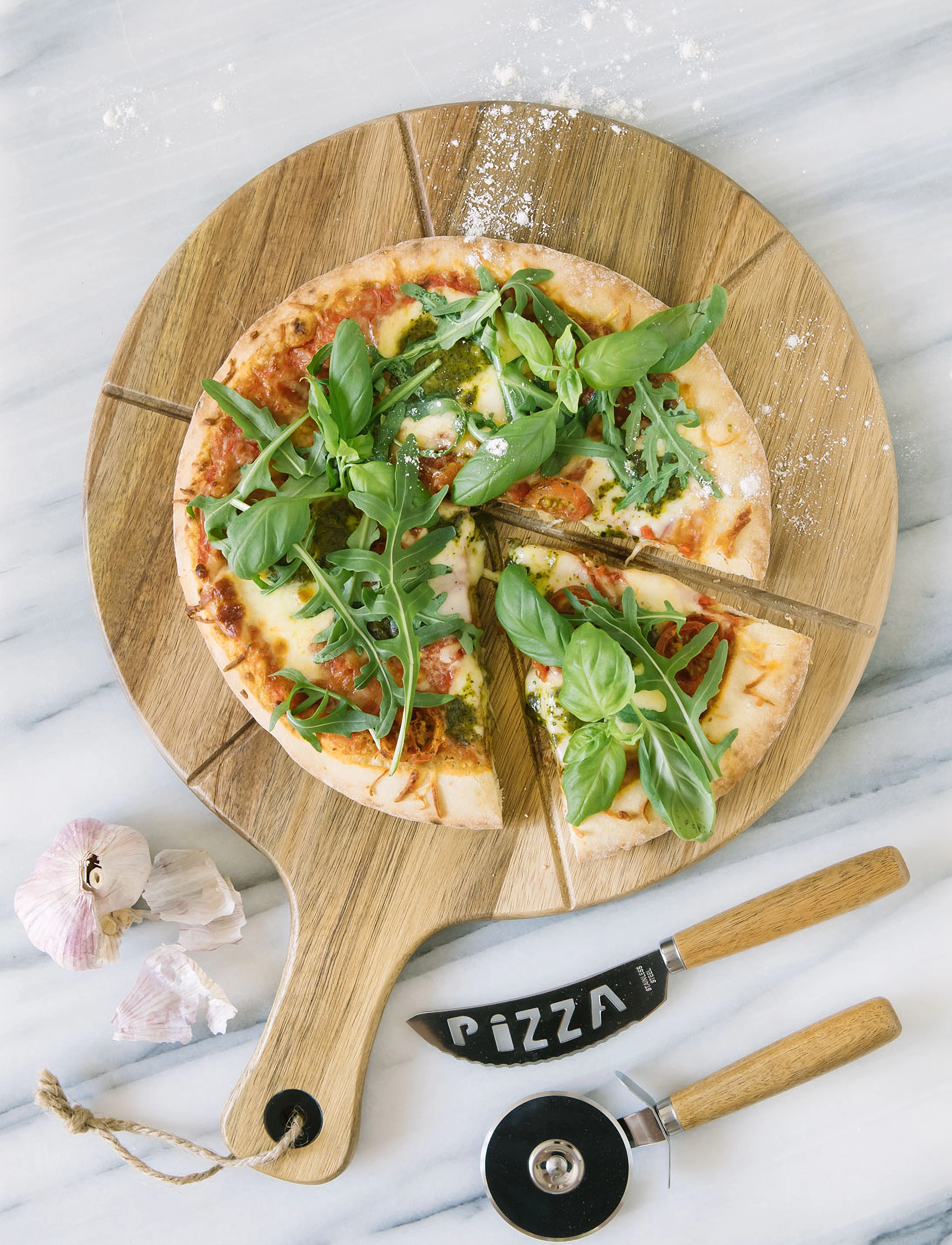 Dorre Pizzasæt Pino, 2 Dele, One Size, Kitchen Tools, Braun - Pizza Cutters & Accessories, Homeware