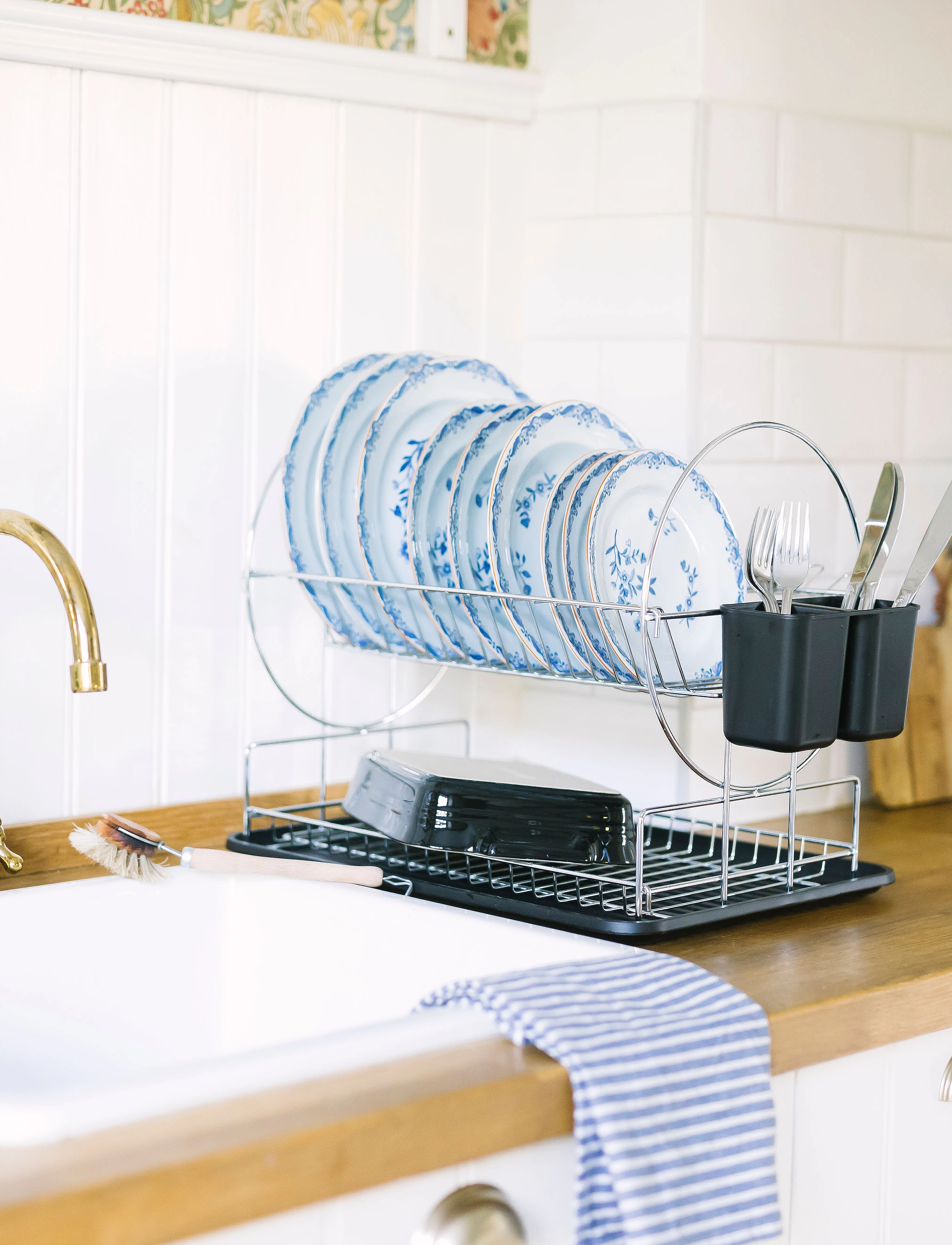 Dorre Opbevaringsreol Disa, 2 Hylder, One Size, Dishes, Silber - Dish Rack, Homeware
