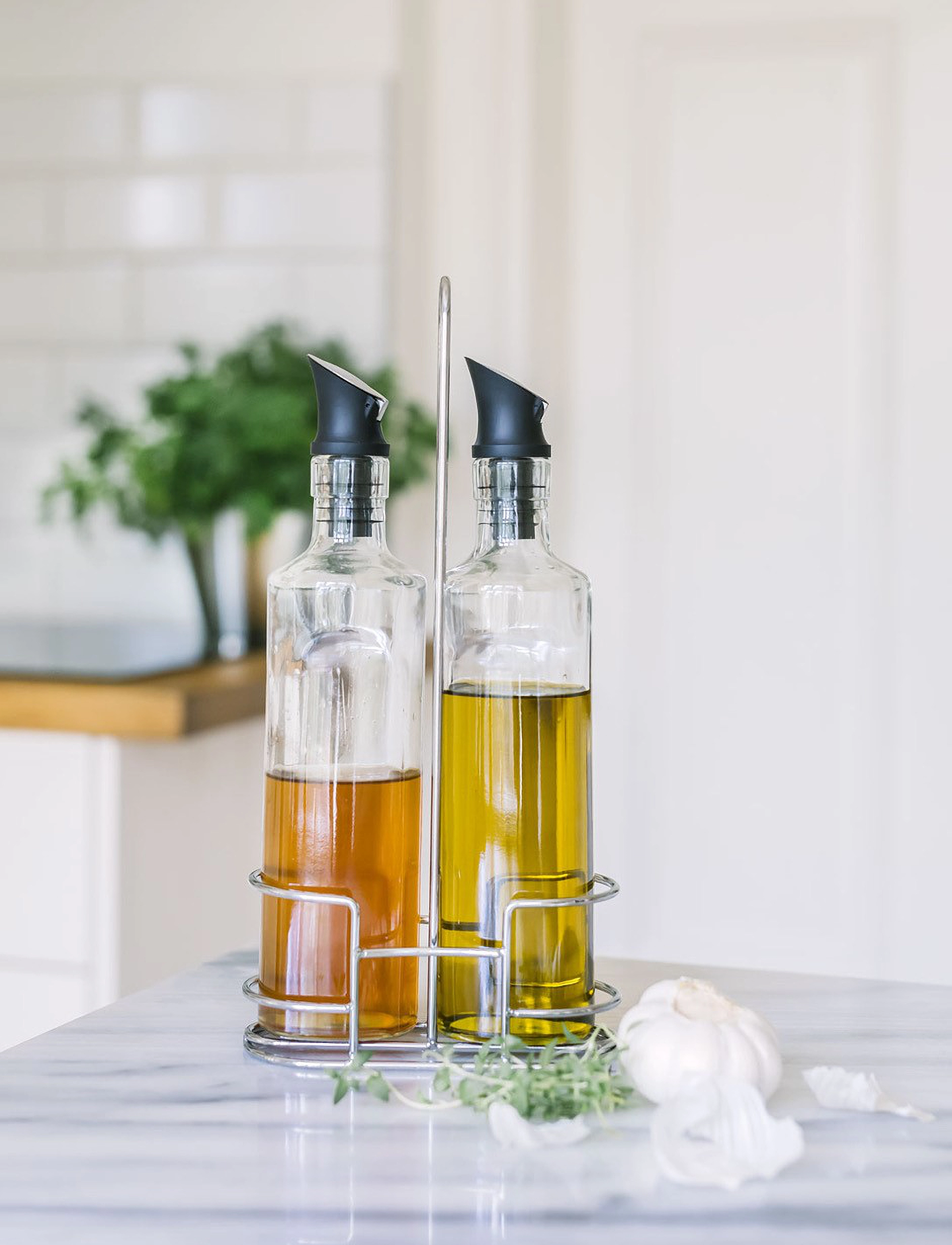 Dorre Olivenolie- Og Eddikesæt, Olive, 2-Pak, 35 cl, Kitchen Tools, Silber - Oil, Vinegar & Dressing Bottles, Homeware