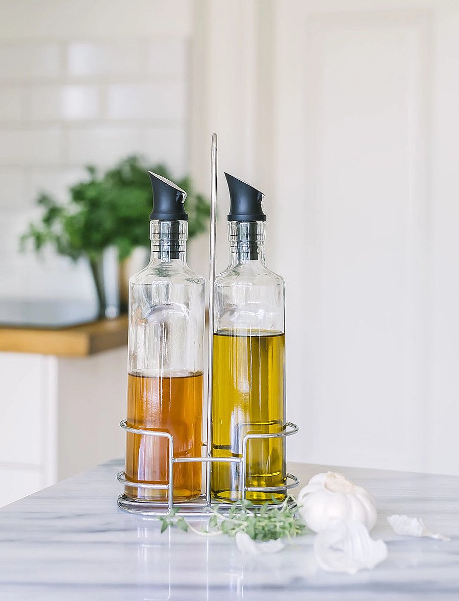 Dorre - Oil & Vinegar Dispenser Set Olive - pudelid, kannud ja tilgutid - glas - 0
