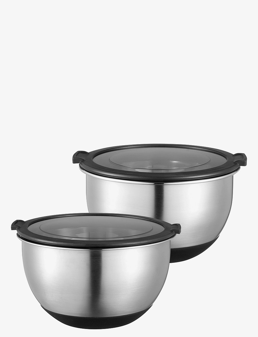 Dorre - Belle Bunkset 2 delar med genomskinliga lock - rührschüsseln - silver - 1