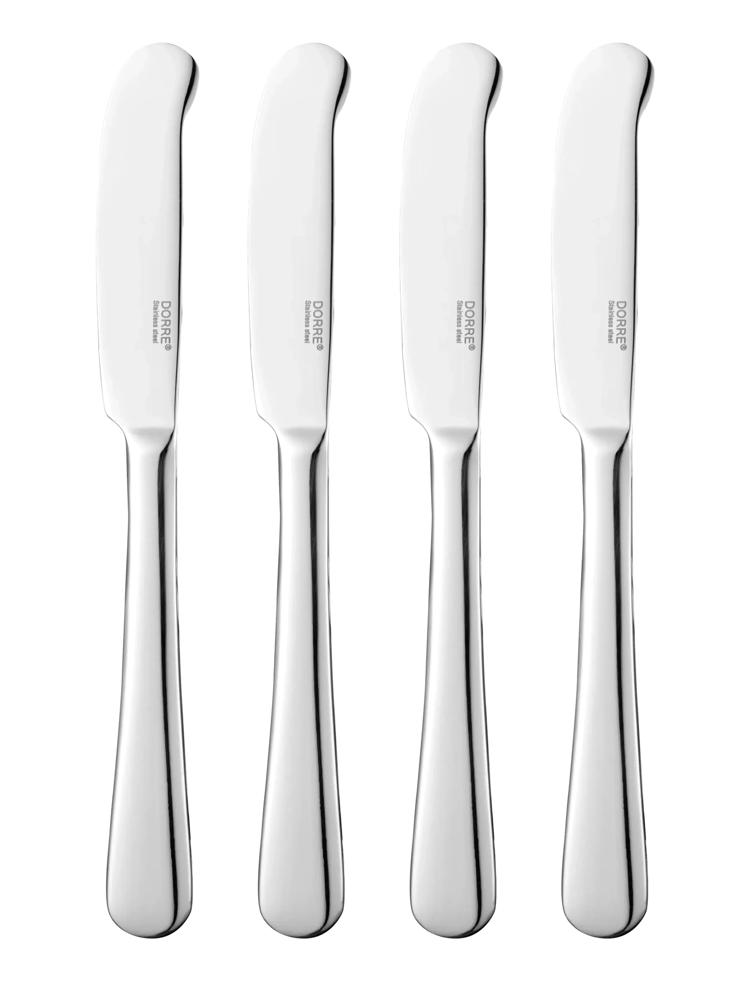 DORRE Smørkniv Sheli, 4-Pak Silber - L16CM - Unisex