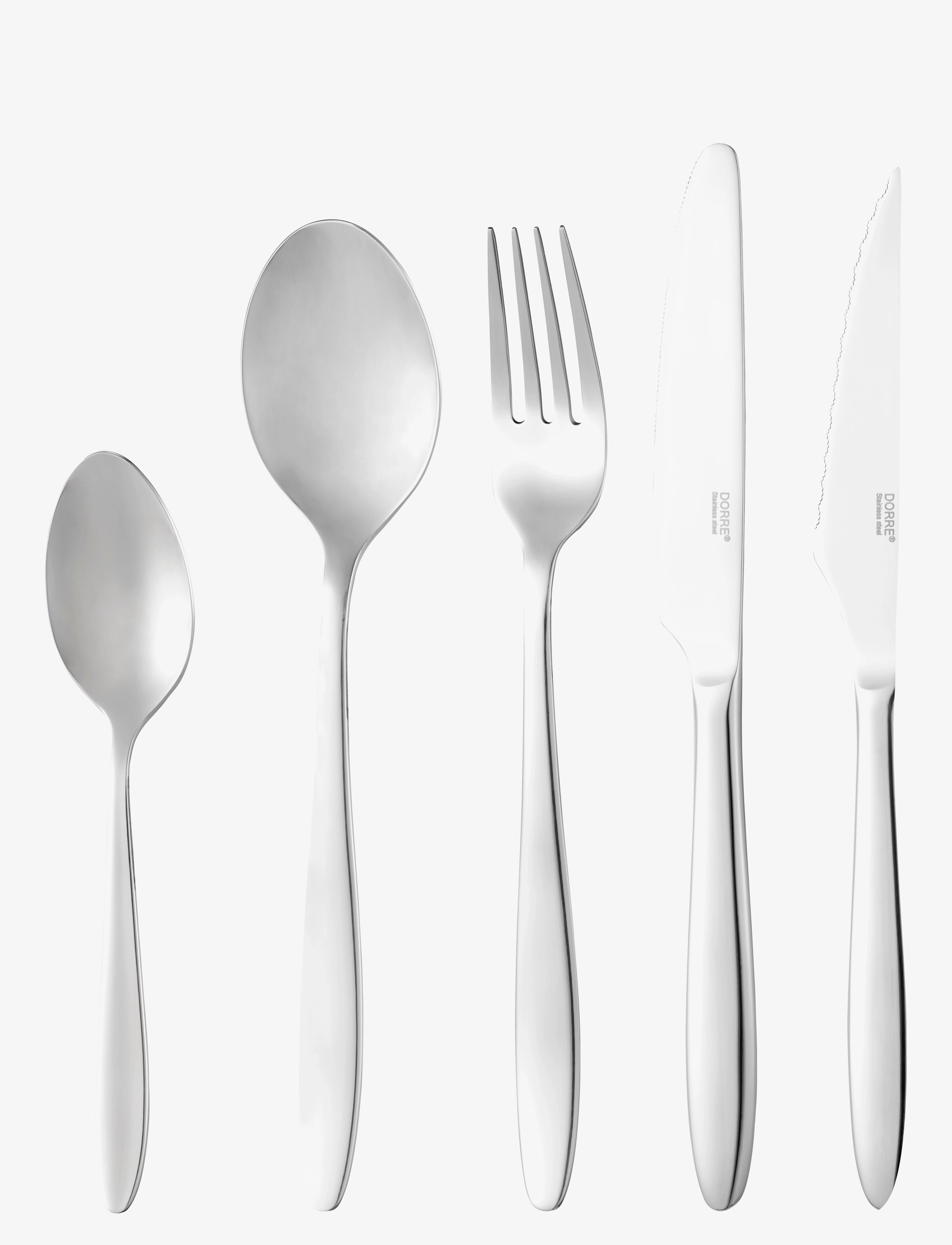 DORRE Bestiksæt Estrid, 30 Dele Silber - One Size - Unisex