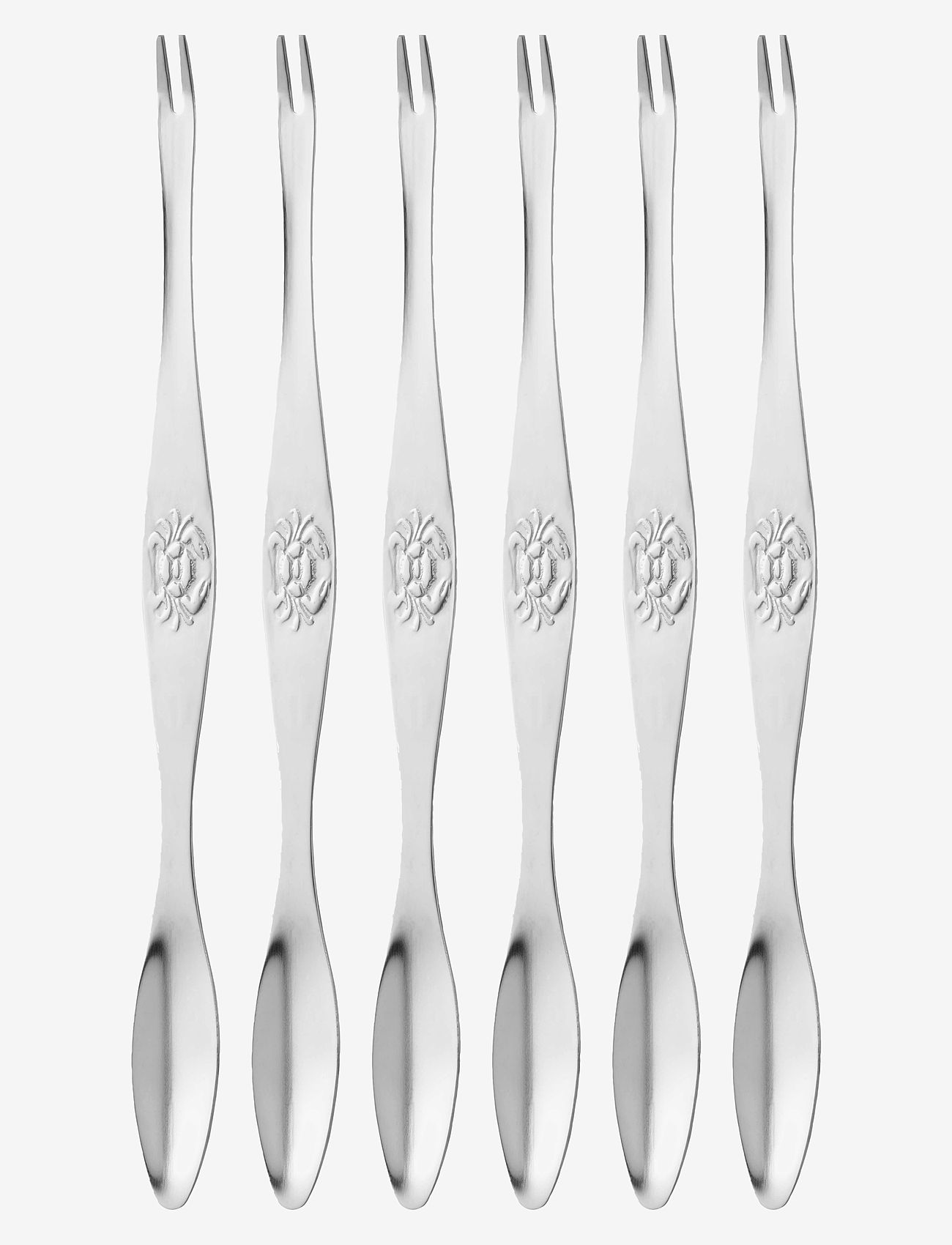 Dorre - Seafood Fork Skai 6pack - meeresfrüchte-besteck-sets - silver - 1