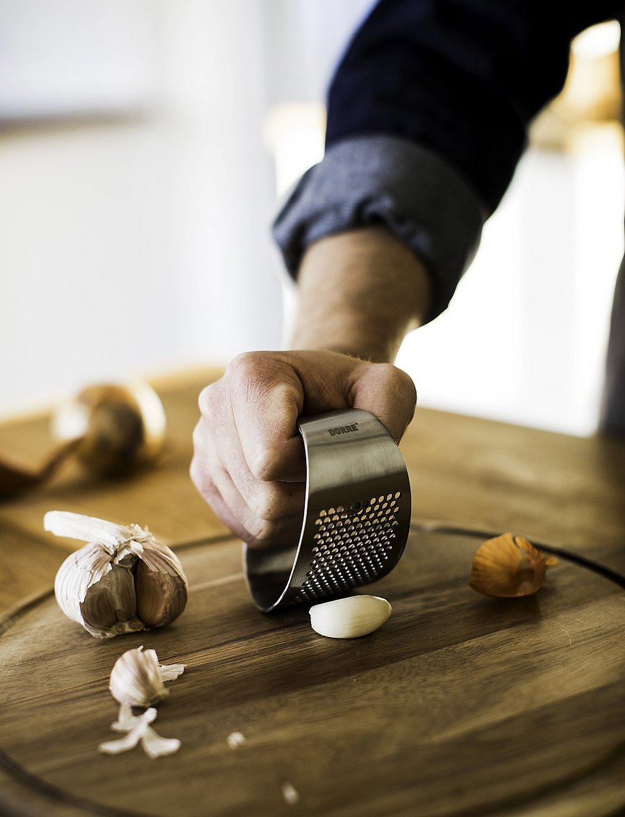 Dorre - Garlic Press Garli - küüslaugupressid ja kartulitambid - silver - 0