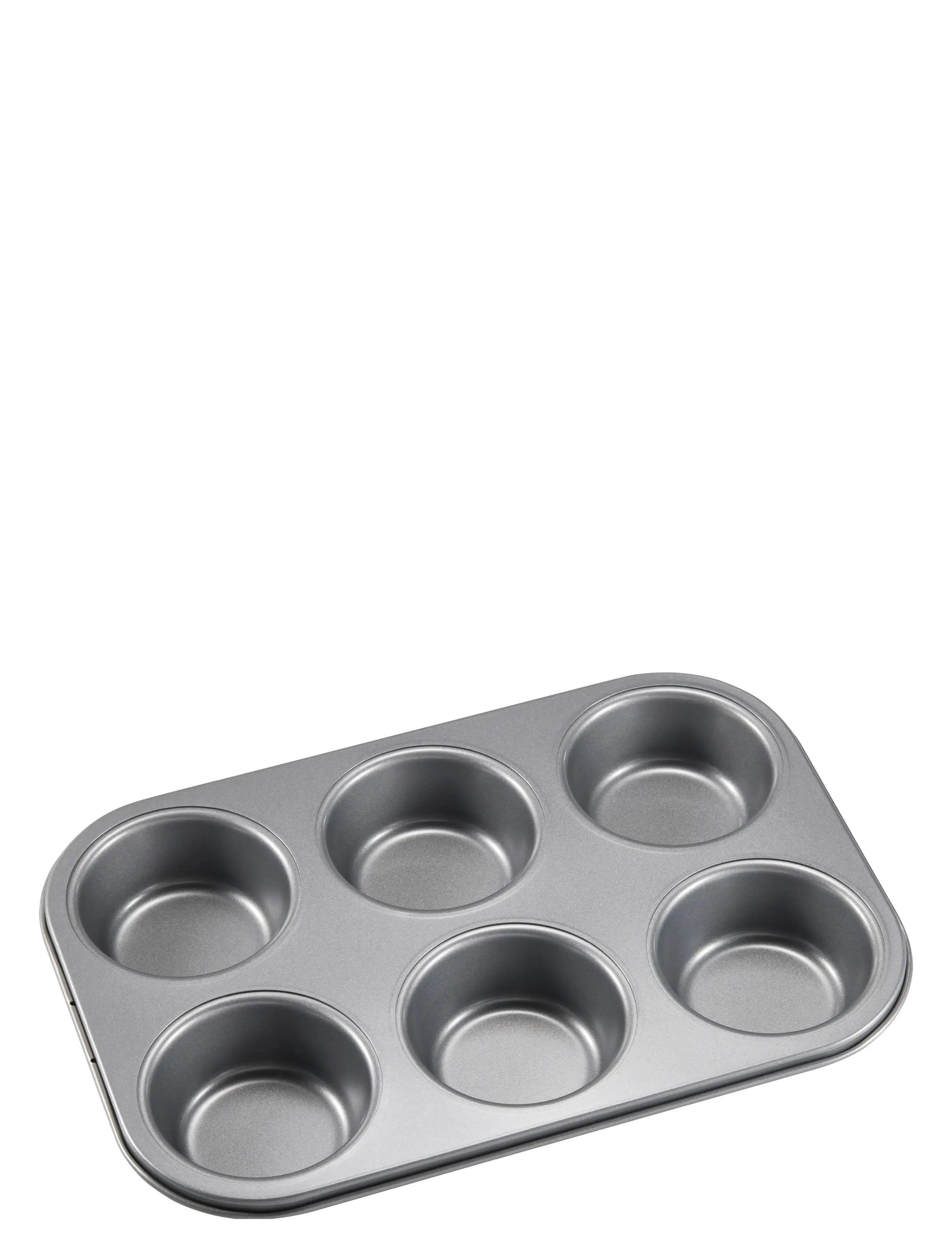 DORRE Karabo Muffinsform, 6 Stk., Kulstål Silber - FOR 6PCS - Unisex