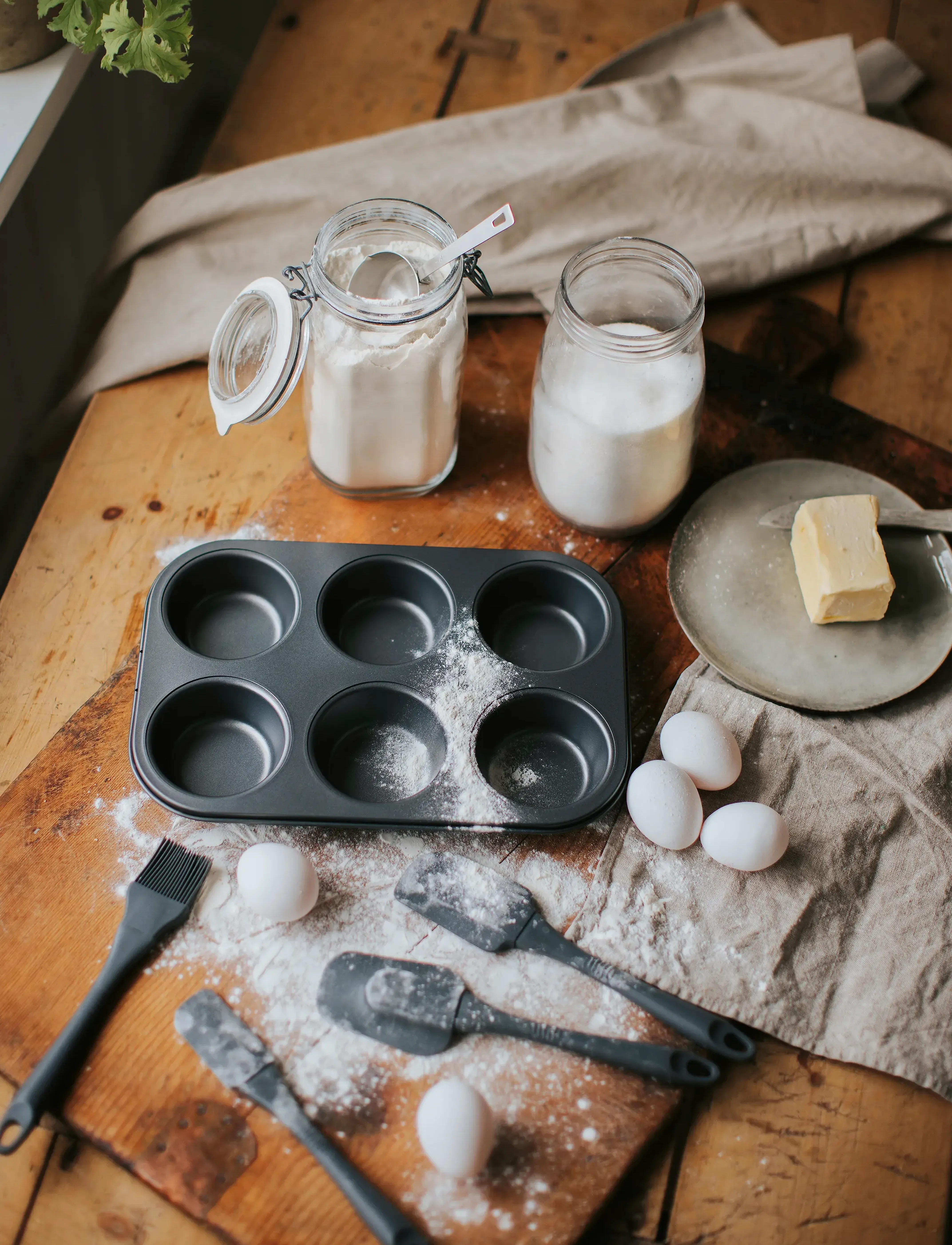 Dorre Karabo Muffinsform, 6 Stk., Kulstål, FOR 6PCS, Baking Tins, Silber - Cupcake & Muffin Homeware