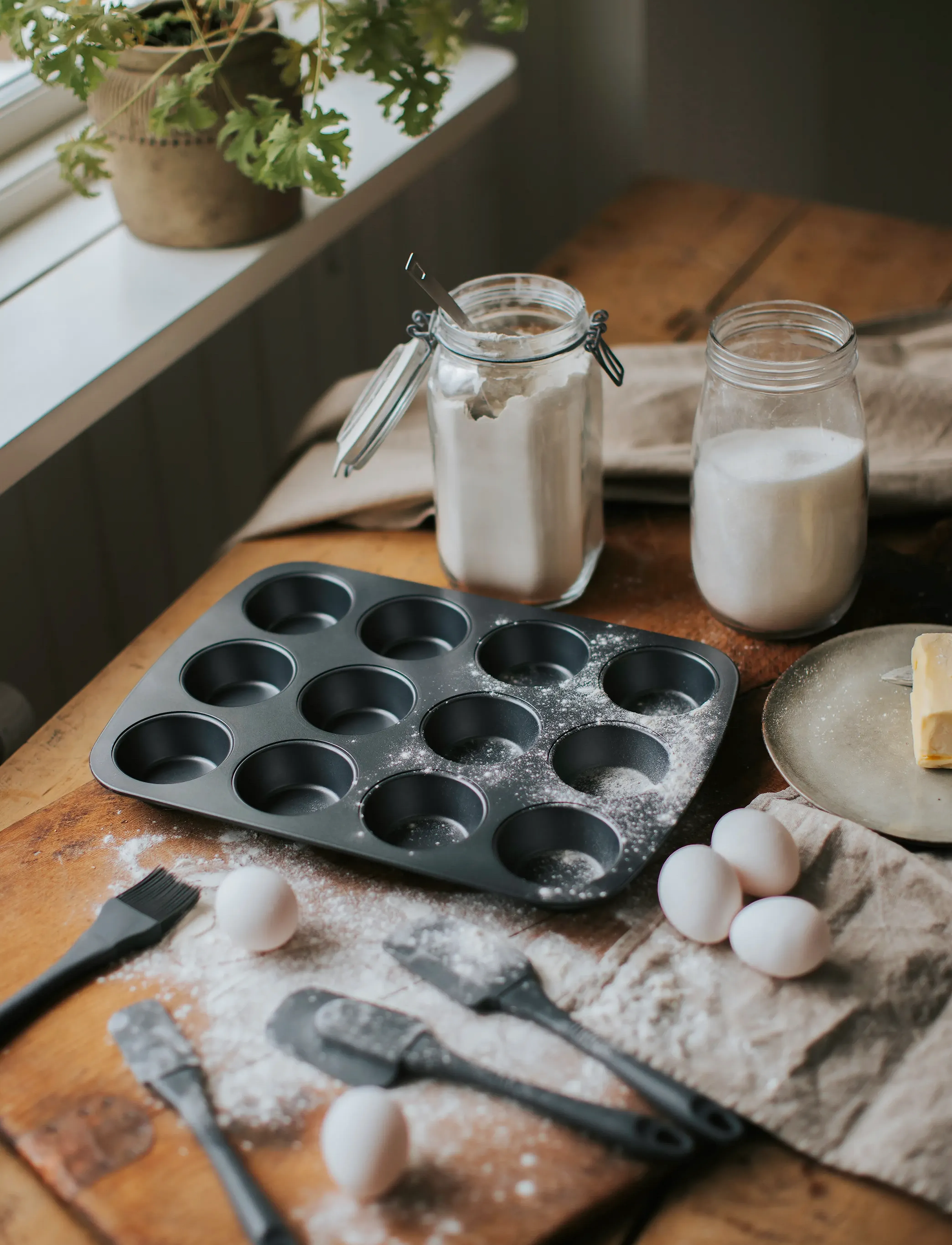 Dorre Karabo Muffinform Til 12 Stk. I Kulstofstål, FOR 12PCS, Grey, Bageforme > Cupcake- Og Muffinsforme, Unisex