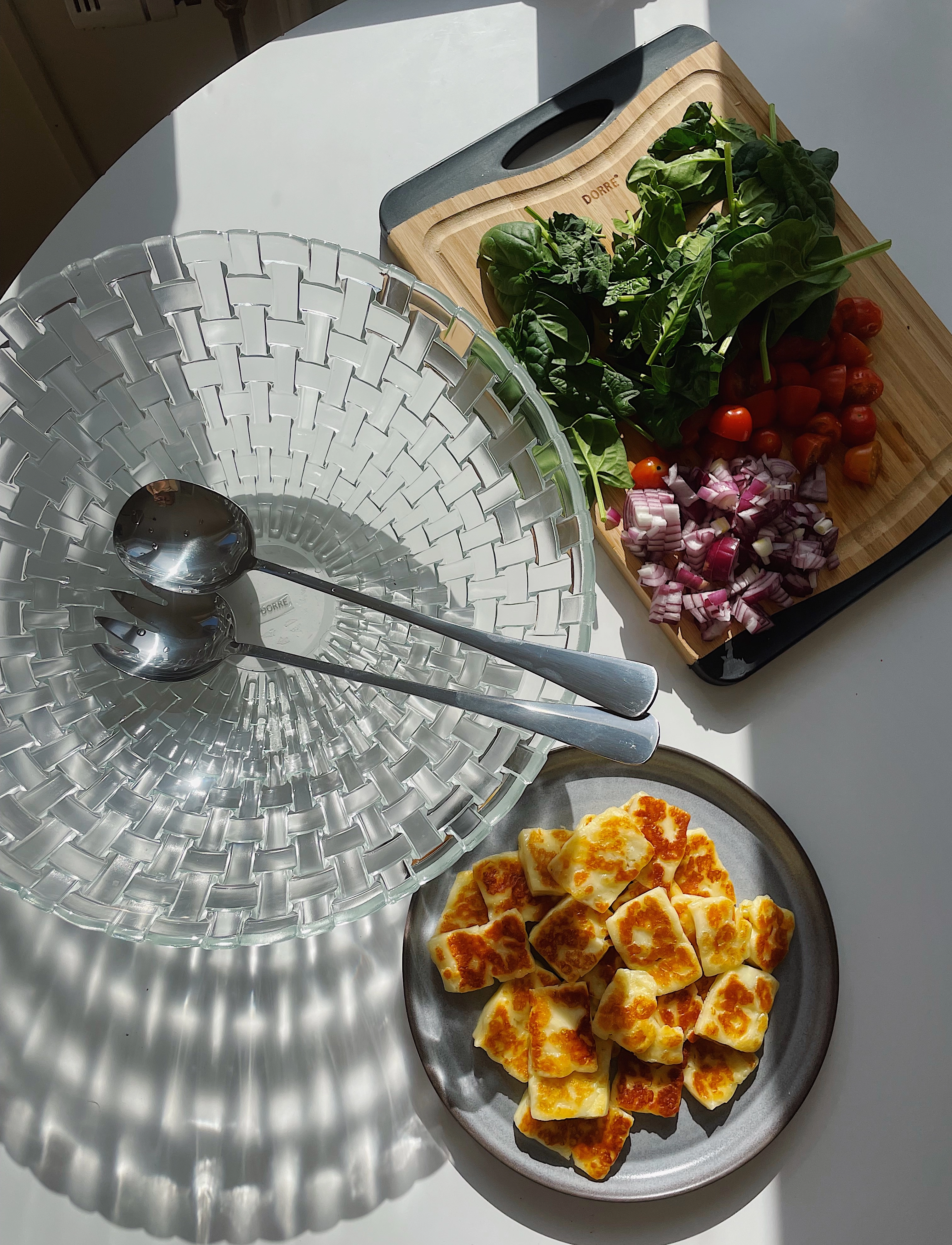 Dorre Salatbestik Flora, L28 cm, Cutlery, Silber - Salad Servers, Homeware