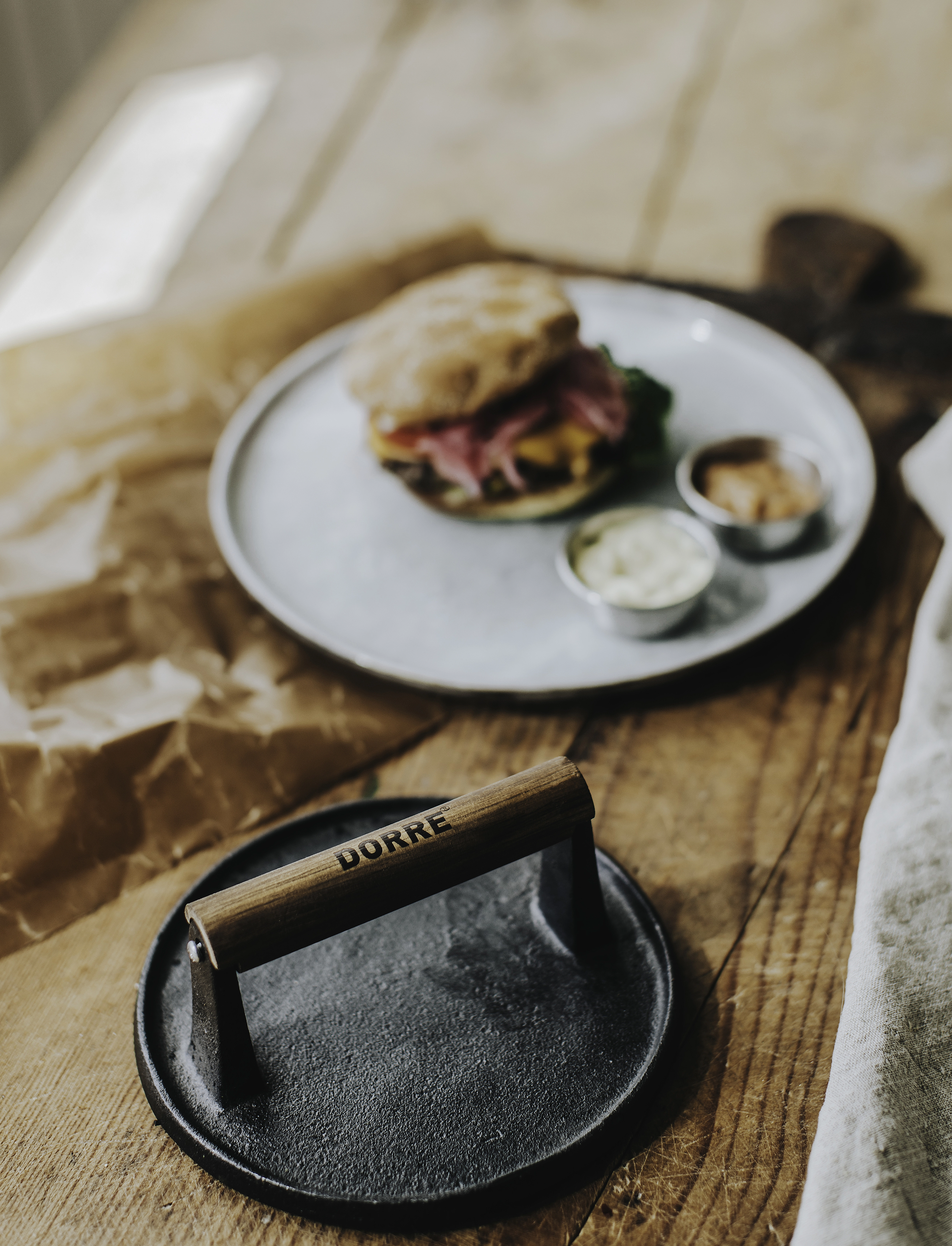 Dorre Hamburgerpresser Hally, Ø 27.5 cm, Presses, Schwarz - Mashers & Ricers, Homeware