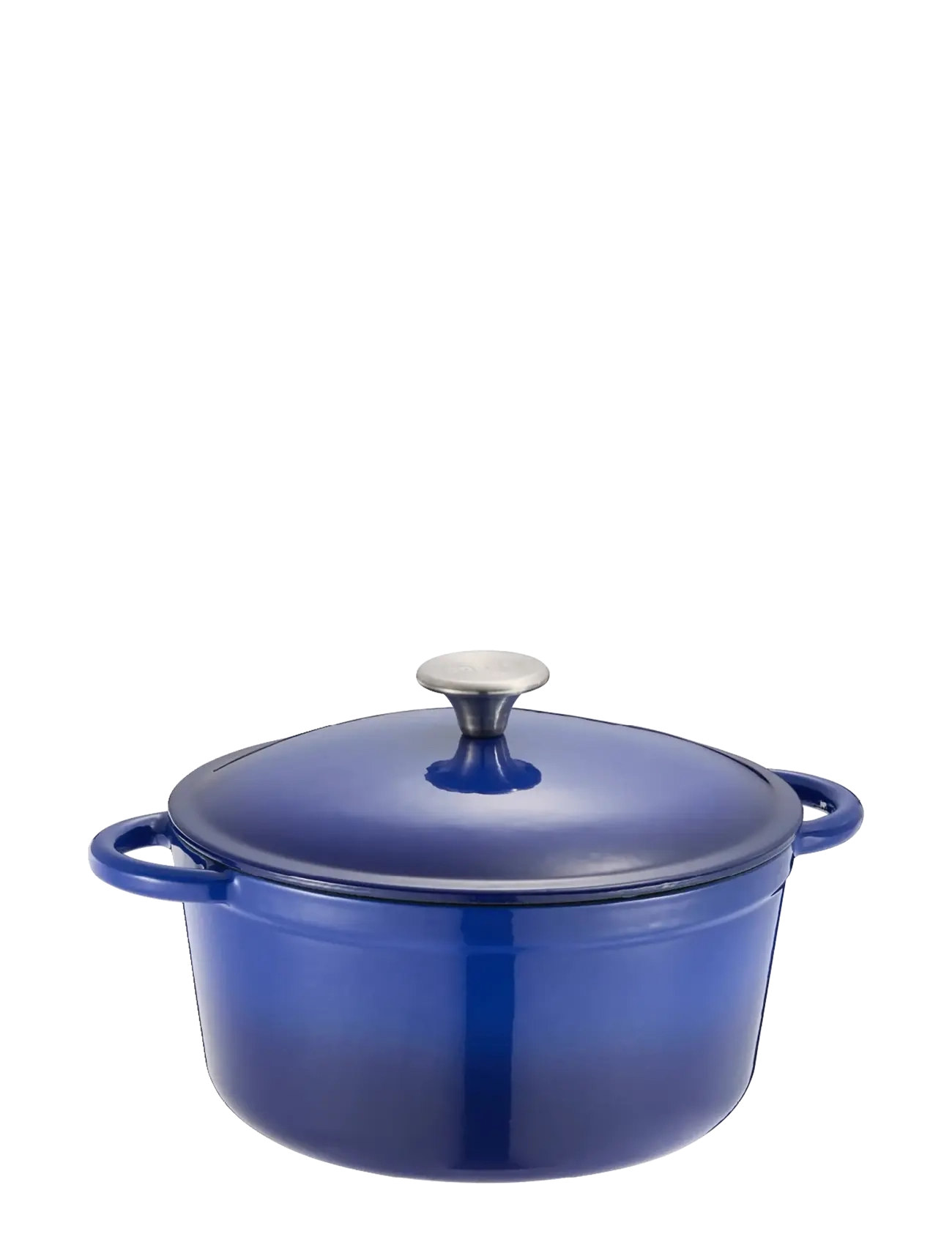 Gretl Cast iron pot round blue enamel knob stainless steel 4 L - BLUE