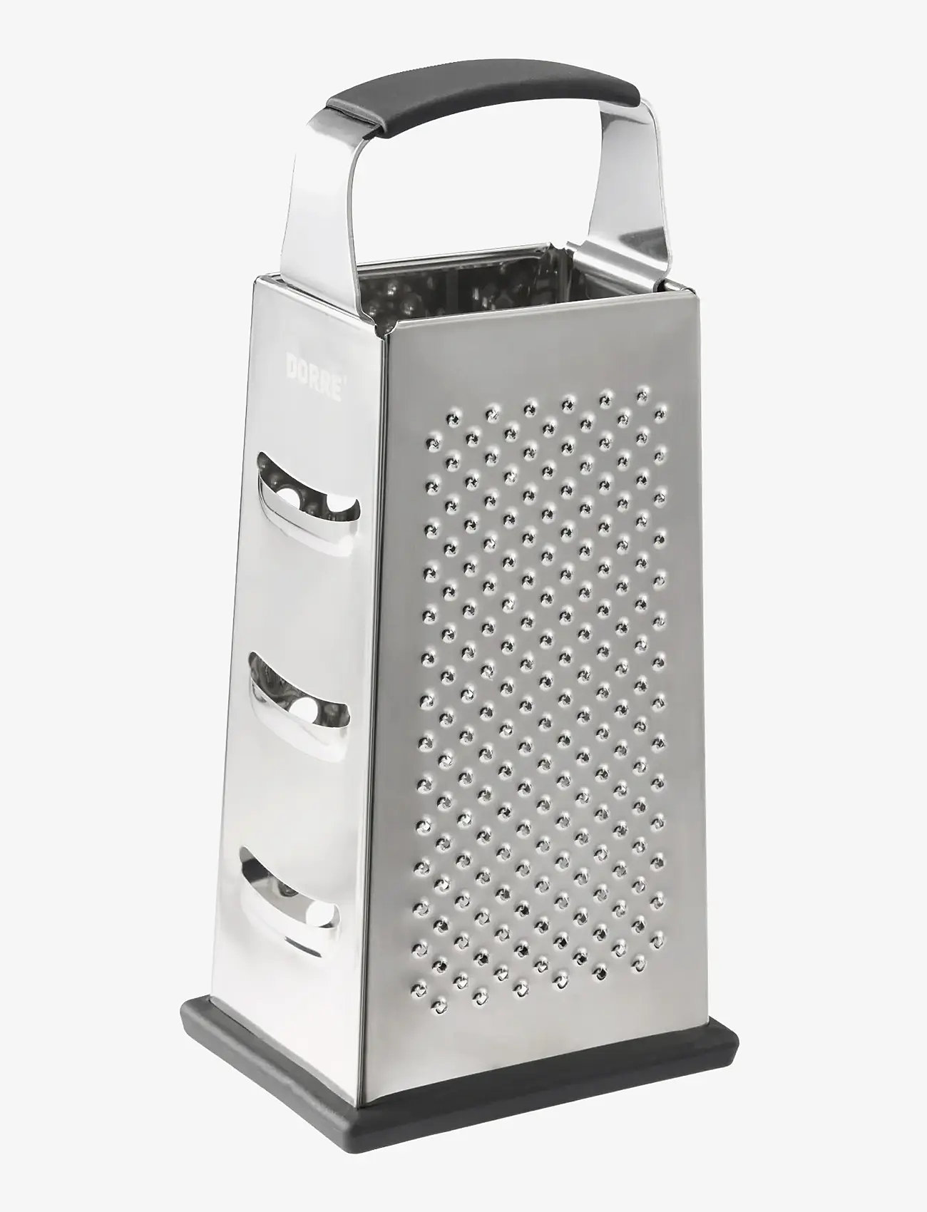Dorre - Rubi Grater rubber foot handle 4 different sides - graters - silver - 2