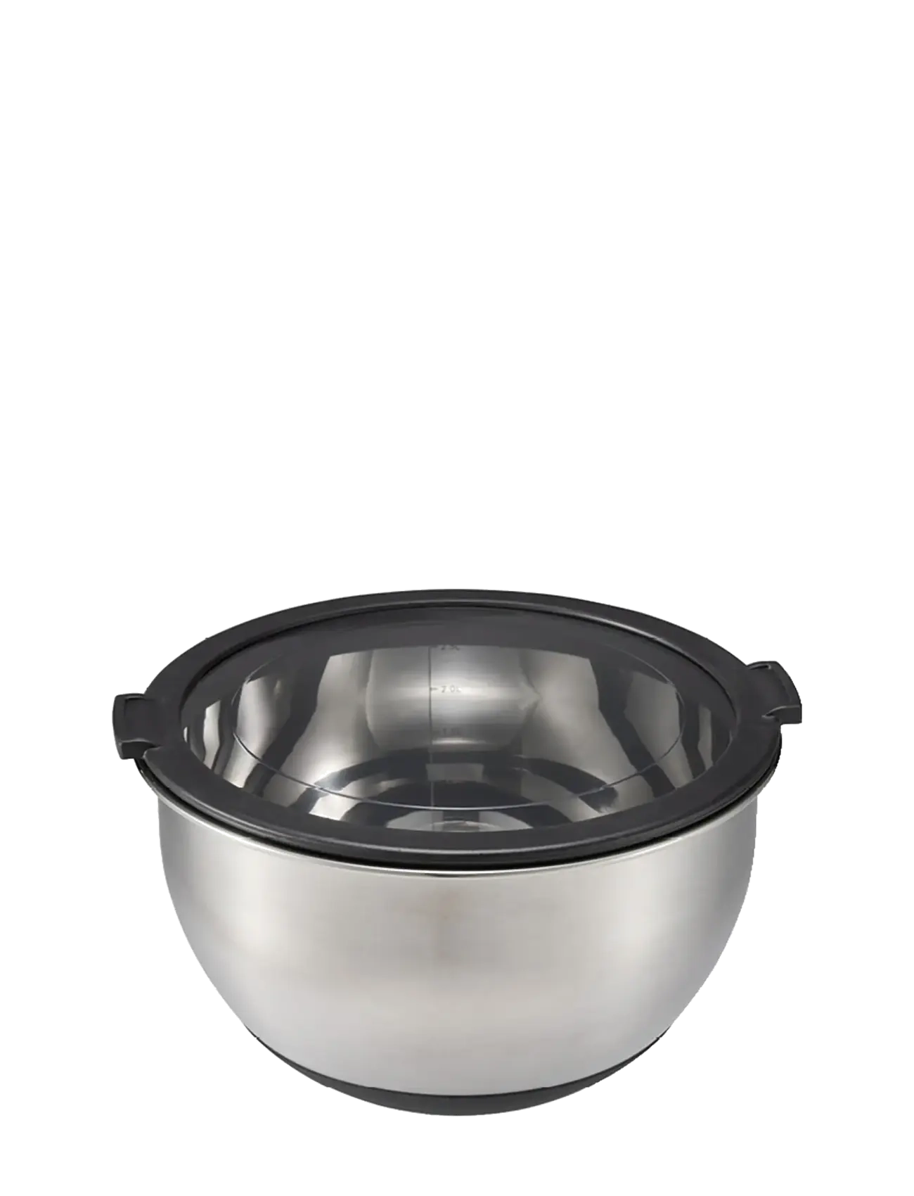 Dorre - Belle Bowl 2 pcs 4L and 3l Stainless Steel Plastic Lid - bols à mélanger - silver - 2