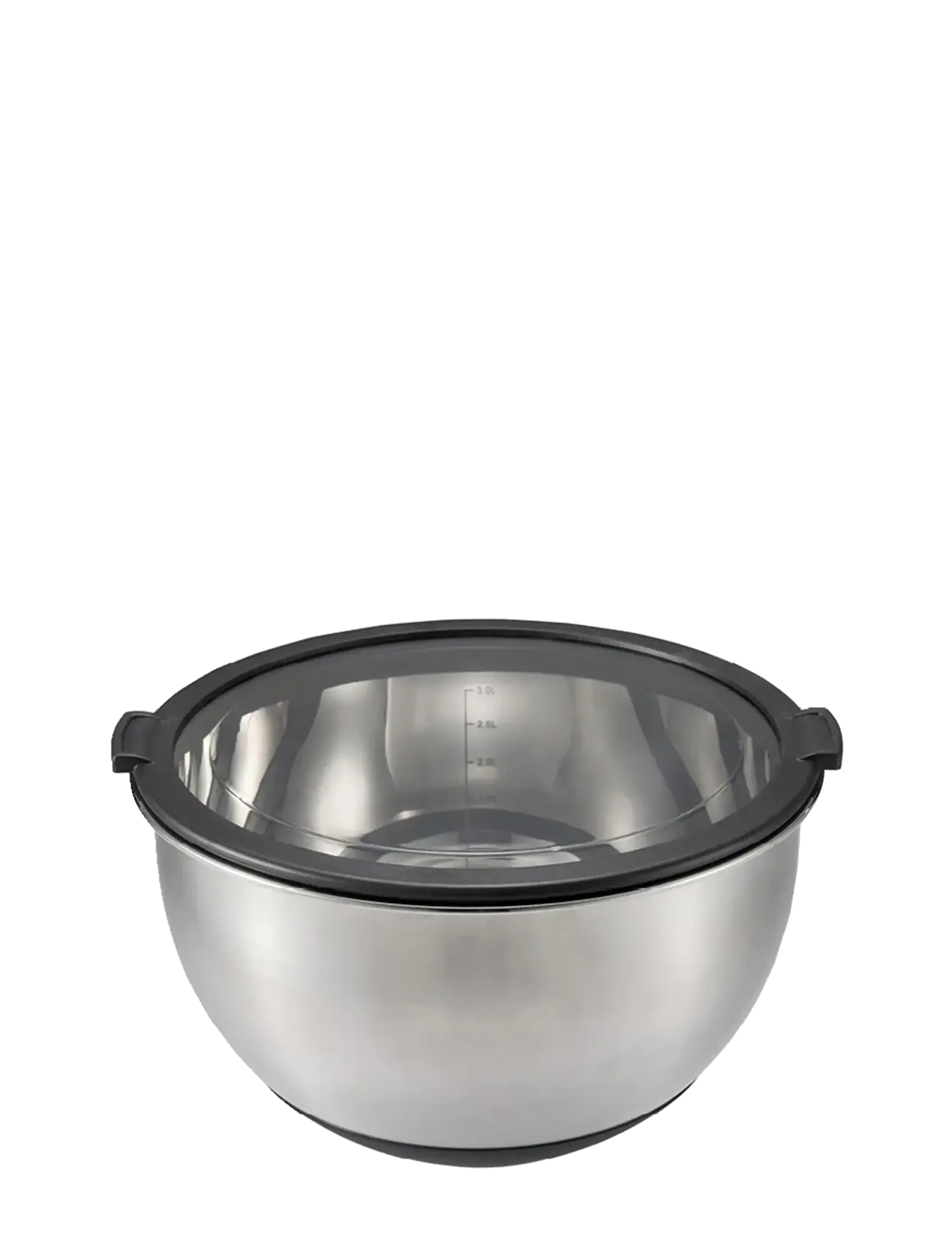 Dorre - Belle Bowl 2 pcs 4L and 3l Stainless Steel Plastic Lid - bols à mélanger - silver - 3