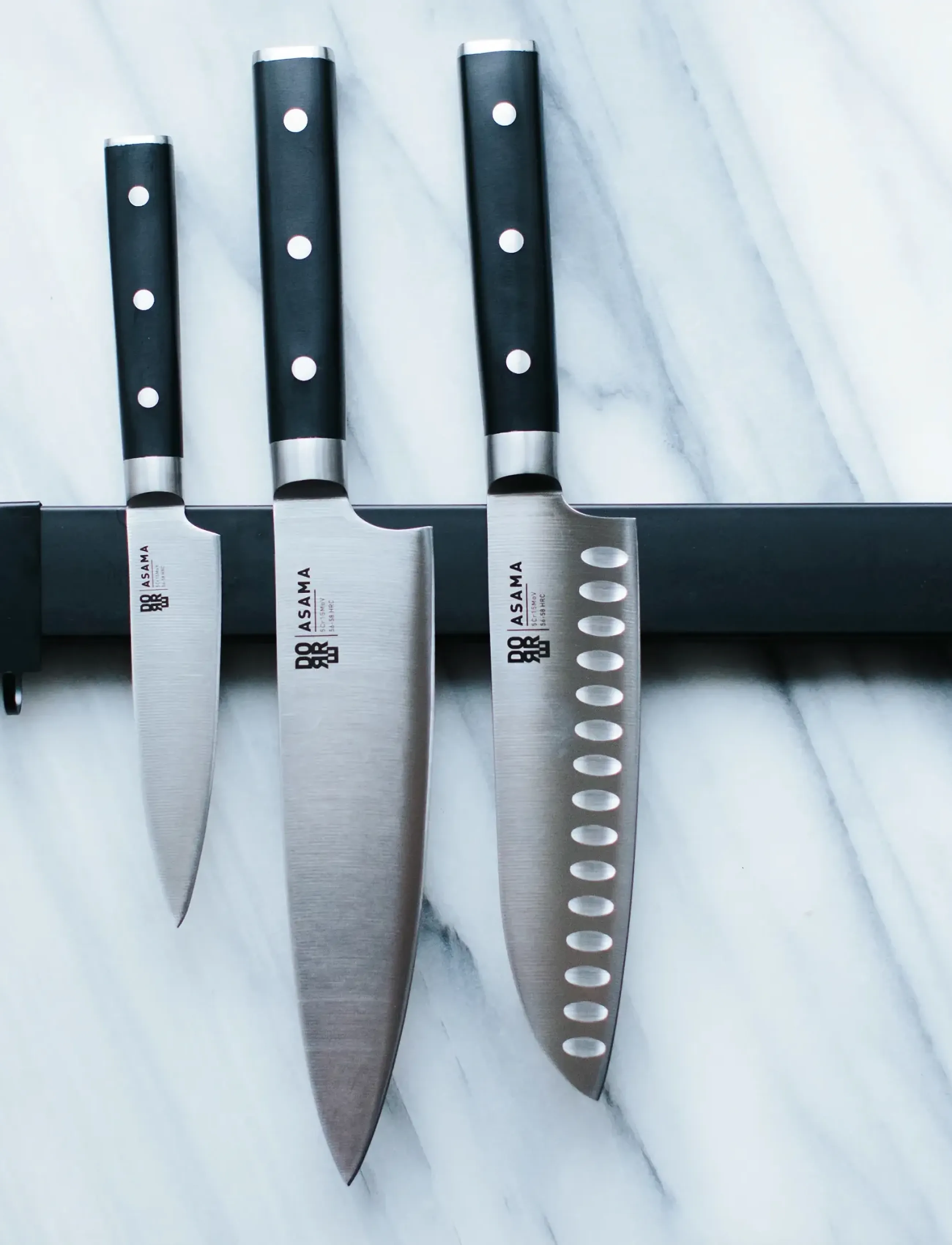 Dorre Asama 3 Set Chef's Knife (20 cm) Santoku (18 cm) Utility Knife (13 cm), 2X 33.5X 5, Black, Knive Og Tilbehør > Knivsæt, Unisex