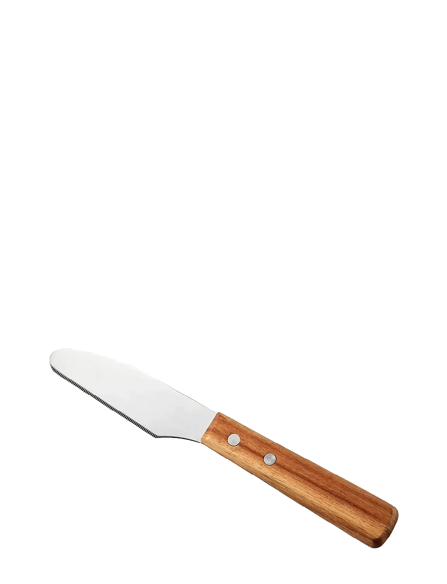 Dorre - Butter knife 22 cm Stainless Steel Wooden handle - võinoad - silver - 1