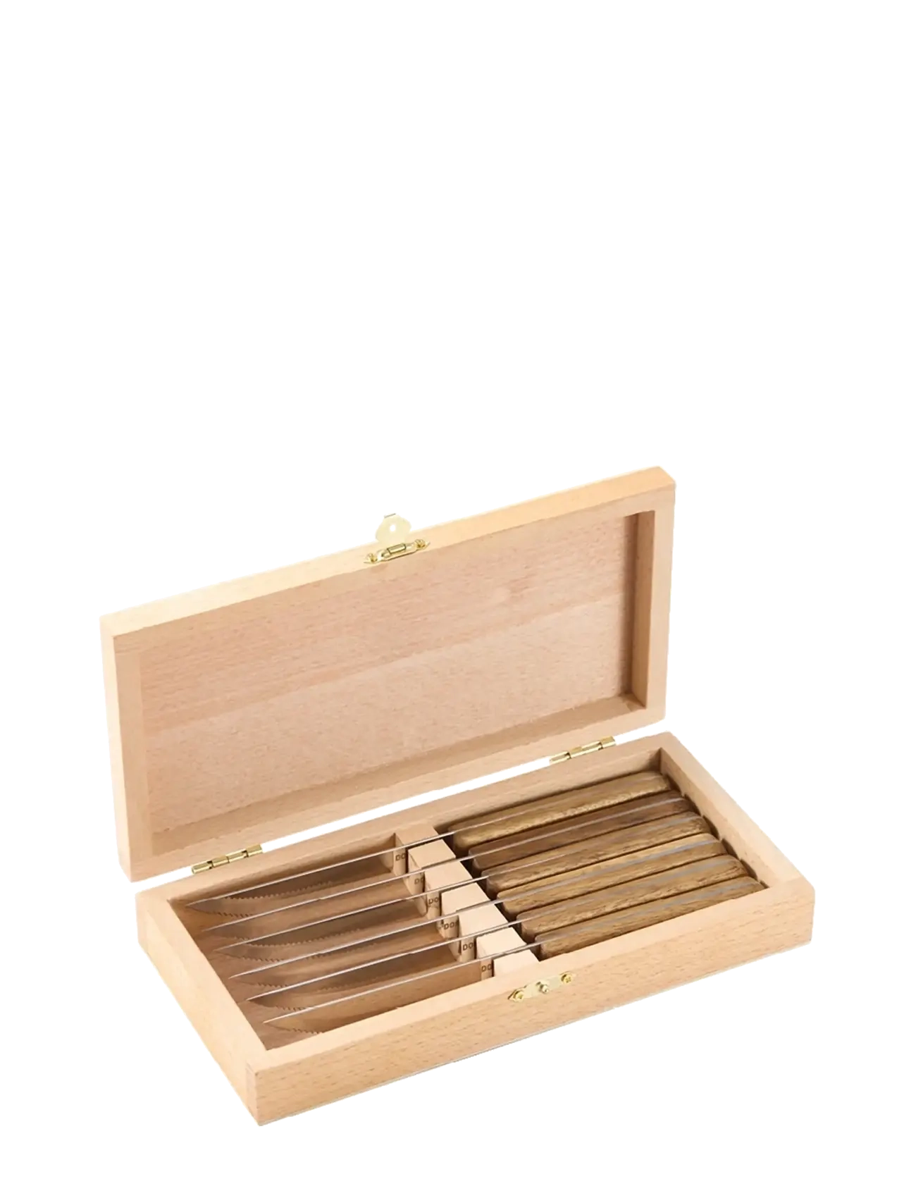 Dorre - BBQ knives 6 pcs in wooden box Stainless Steel acacia handle 22.5*2 cm - ensemble de couteaux - black - 2