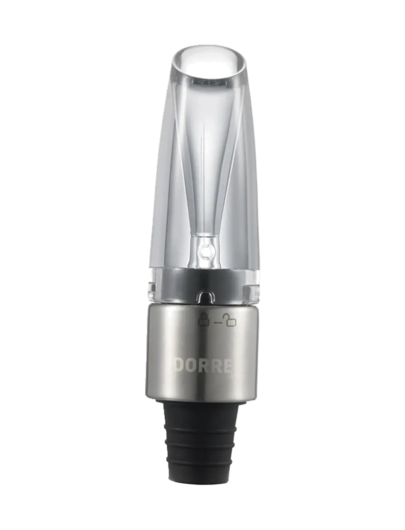 Dorre Wine Aerator/Wine Stopper 2 In 1 Black, Flaskeåbner og vinprop, Nude, Str: 3X 3X 12.65