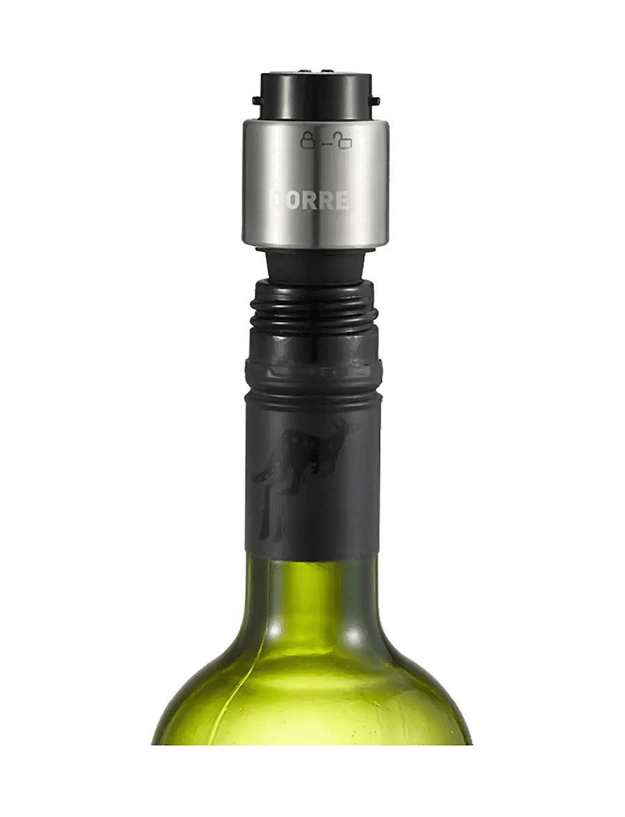 Dorre - Wine aerator/wine stopper 2 in 1 black - pudeļu atvērēji un aizbāžņi - transparant - 3
