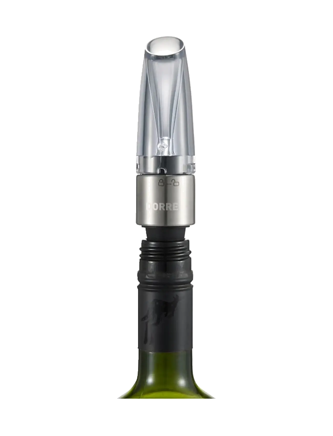 Dorre - Wine aerator/wine stopper 2 in 1 black - flaschenöffner & weinverschlüsse - transparant - 4