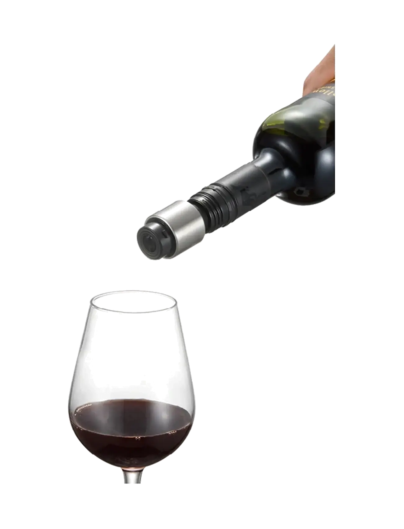 Dorre - Wine aerator/wine stopper 2 in 1 black - flaschenöffner & weinverschlüsse - transparant - 5