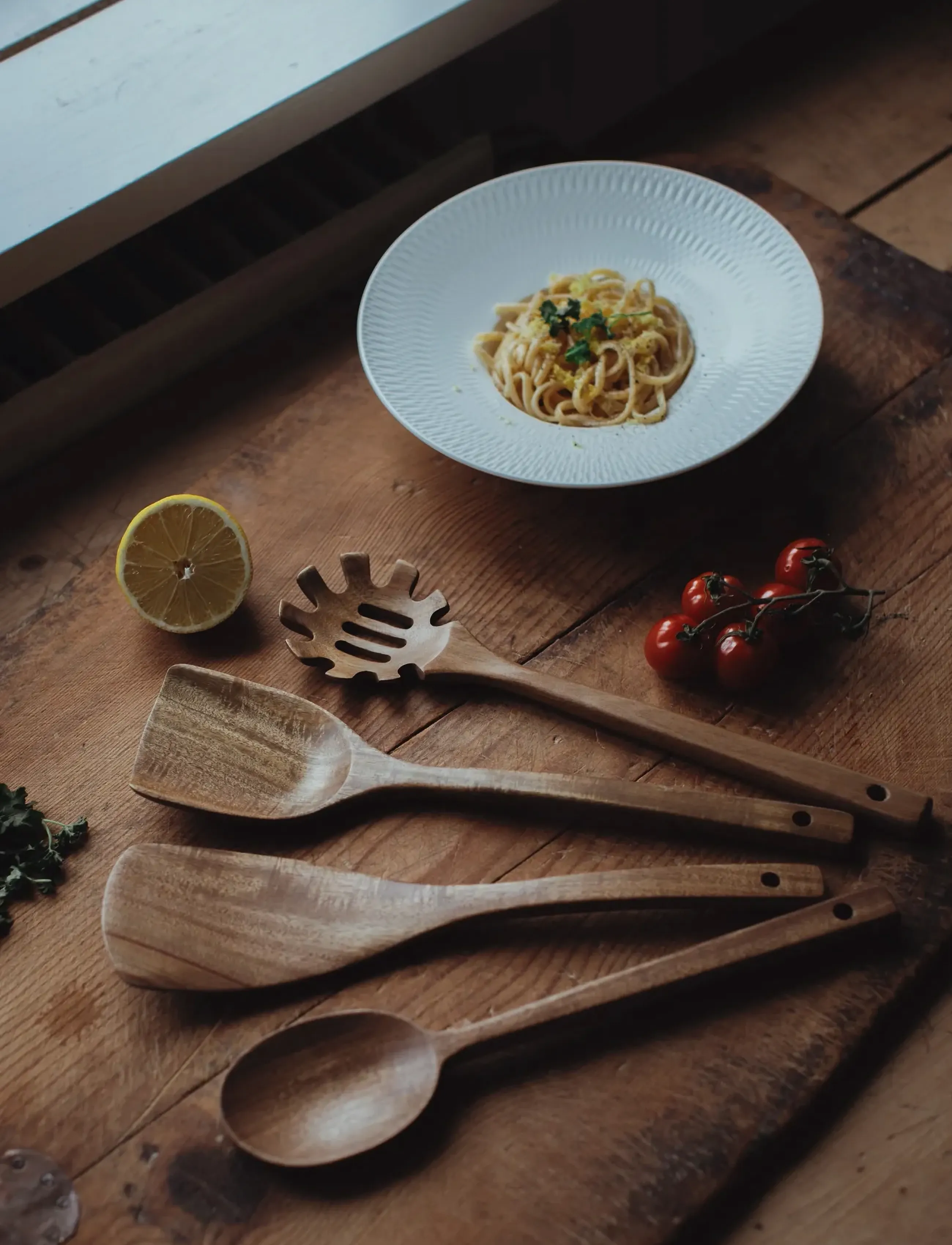 Dorre Utensil Set Acacia Wood 4 Pcs Pasta Ladle, Spatula, Ladle/Spatula,, Gr.8.2X 33.5X 2.5