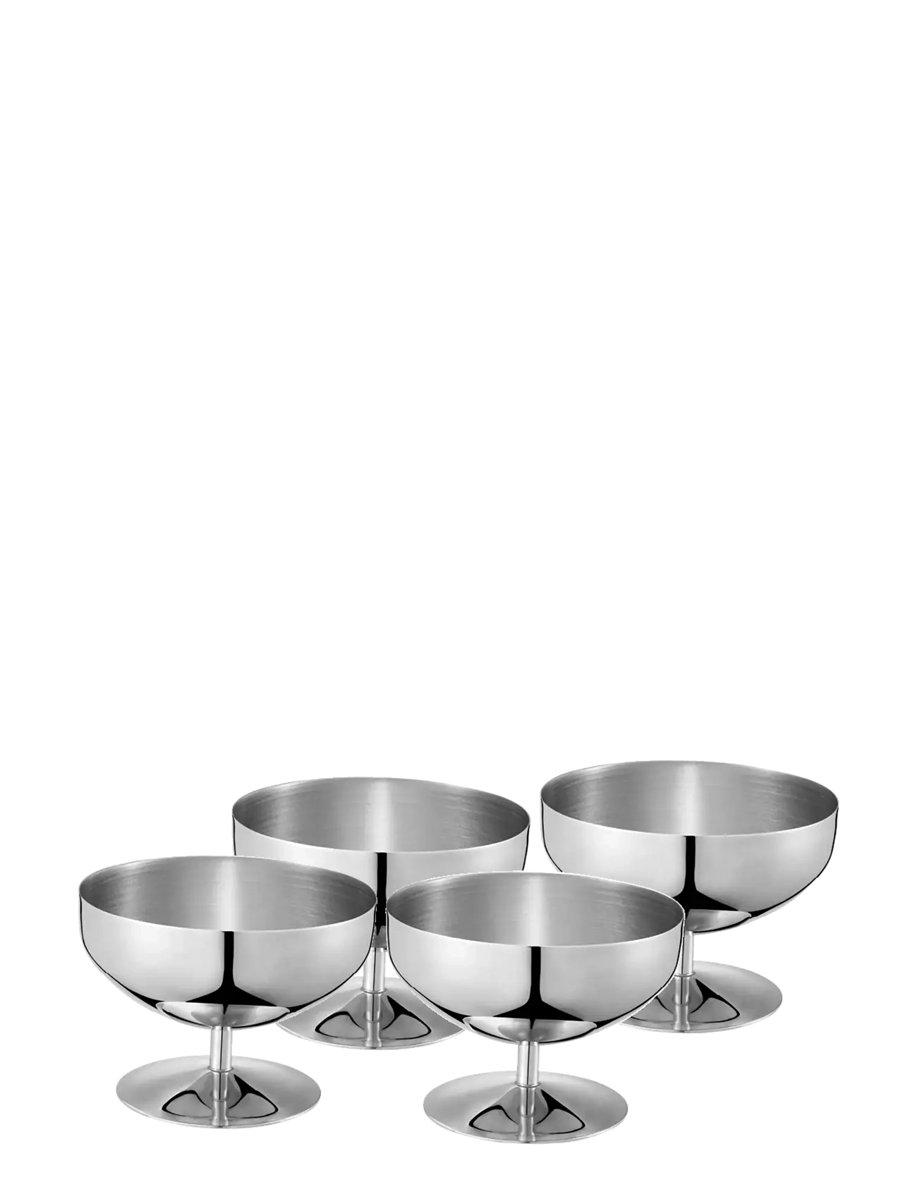 Dorre Daysi dessertskål / glassbeger, 4-pakning - Borddekning - SILVER / silver