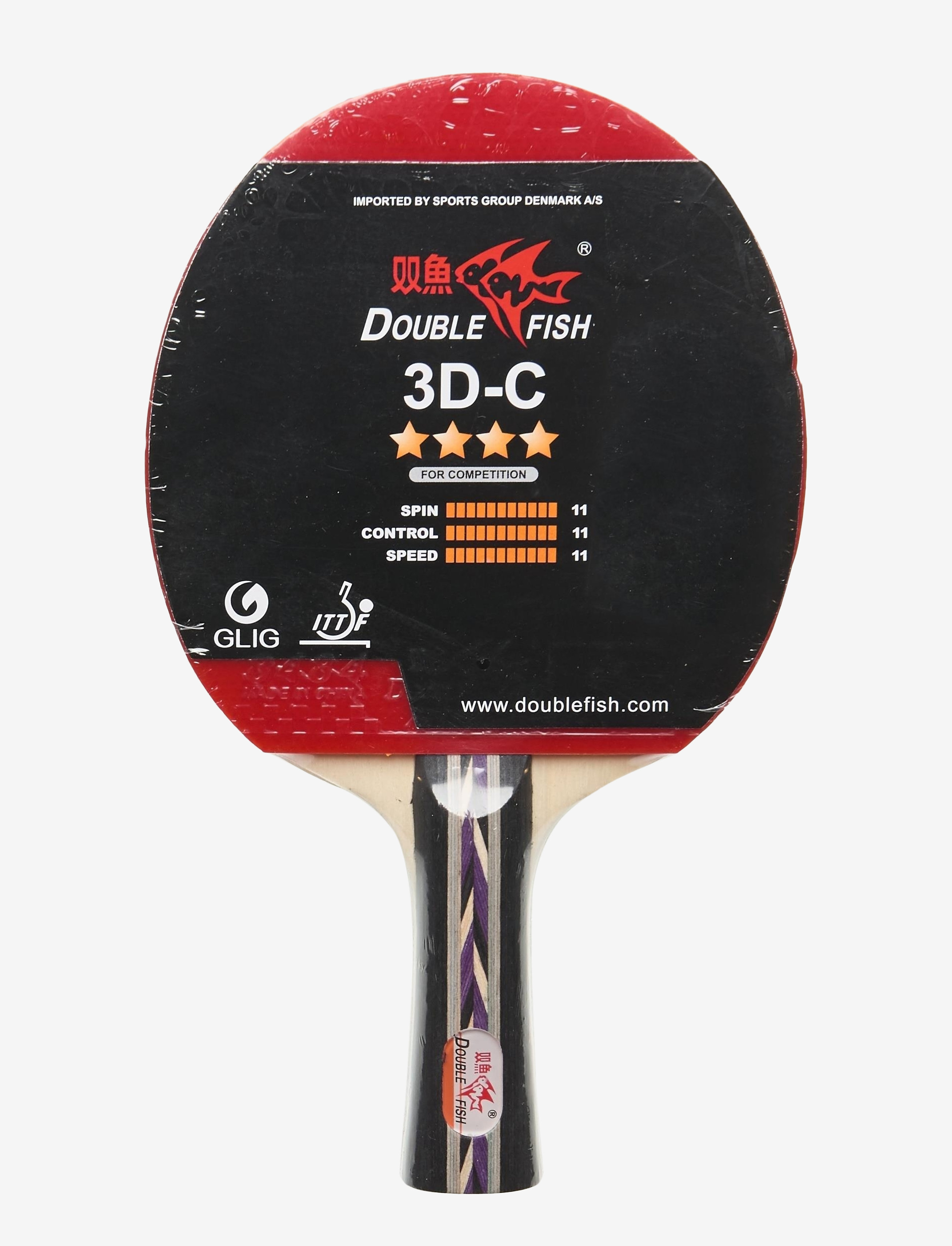 Double Fish - 3D-C Table Tennis Racket - 1001 black - 0