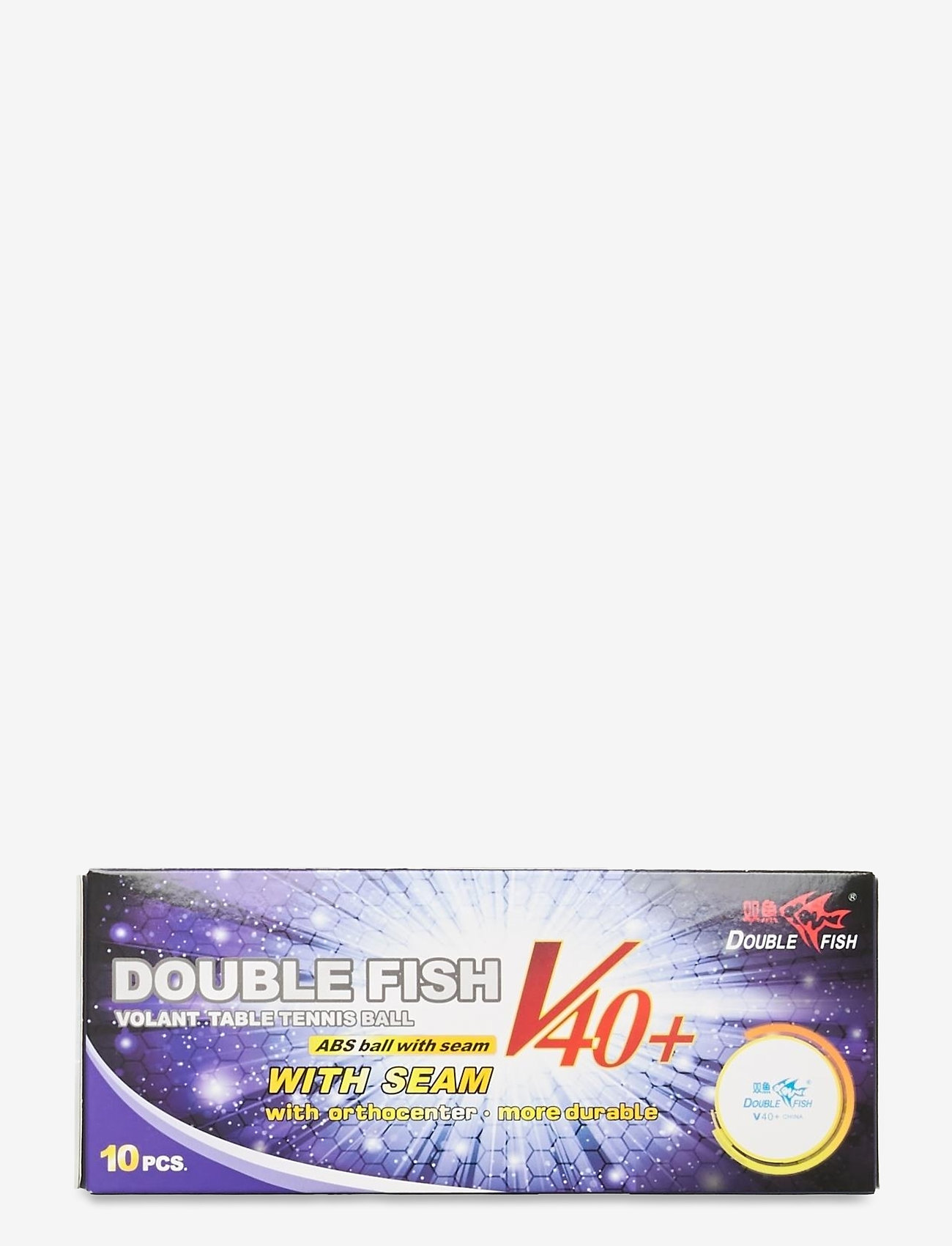 Double Fish - 40+0-star Table Tennis Ball (10 pcs.) - 1002 white - 0