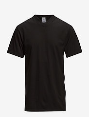 Dovre - Dovre T-shirts V-neck - basic t-shirts - sort - 0