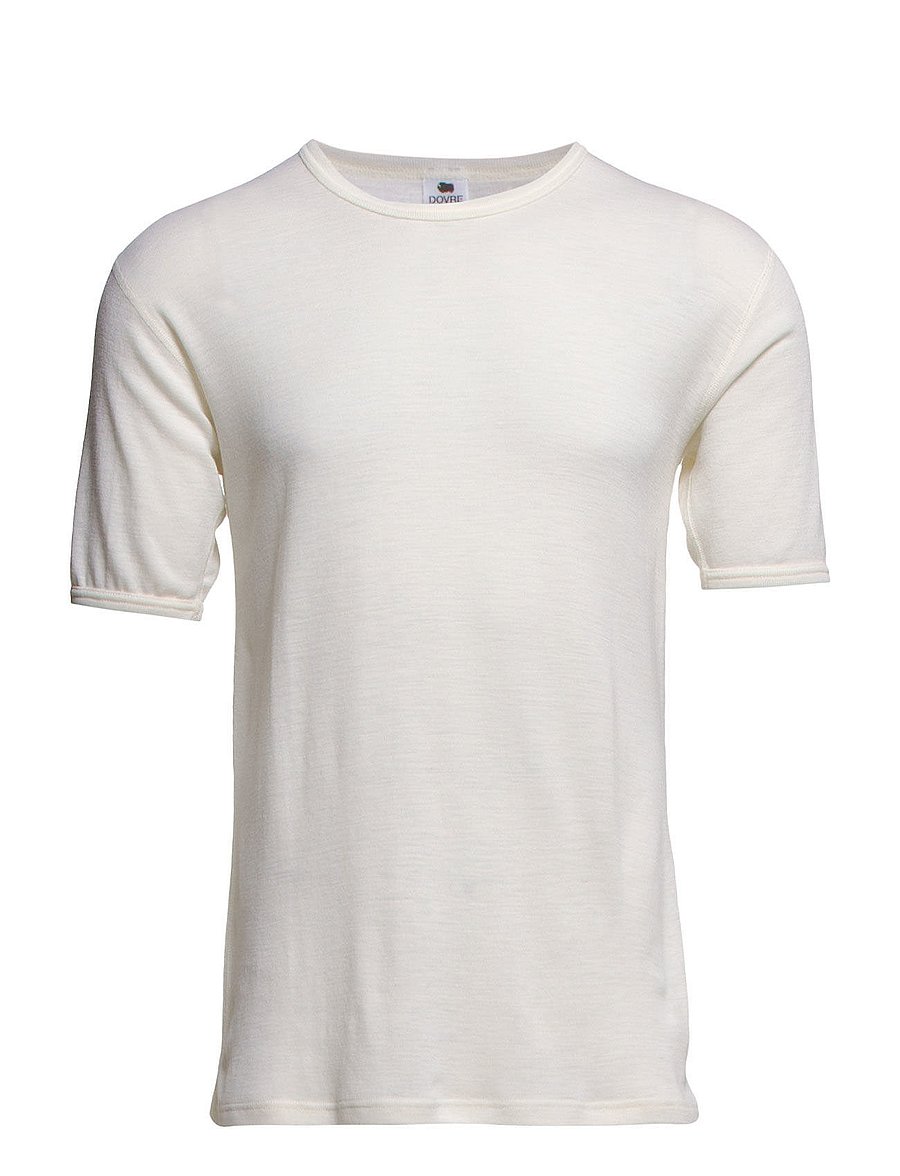 Dovre - DOVRE wool t-shirt - short-sleeved t-shirts - vand blå - 1