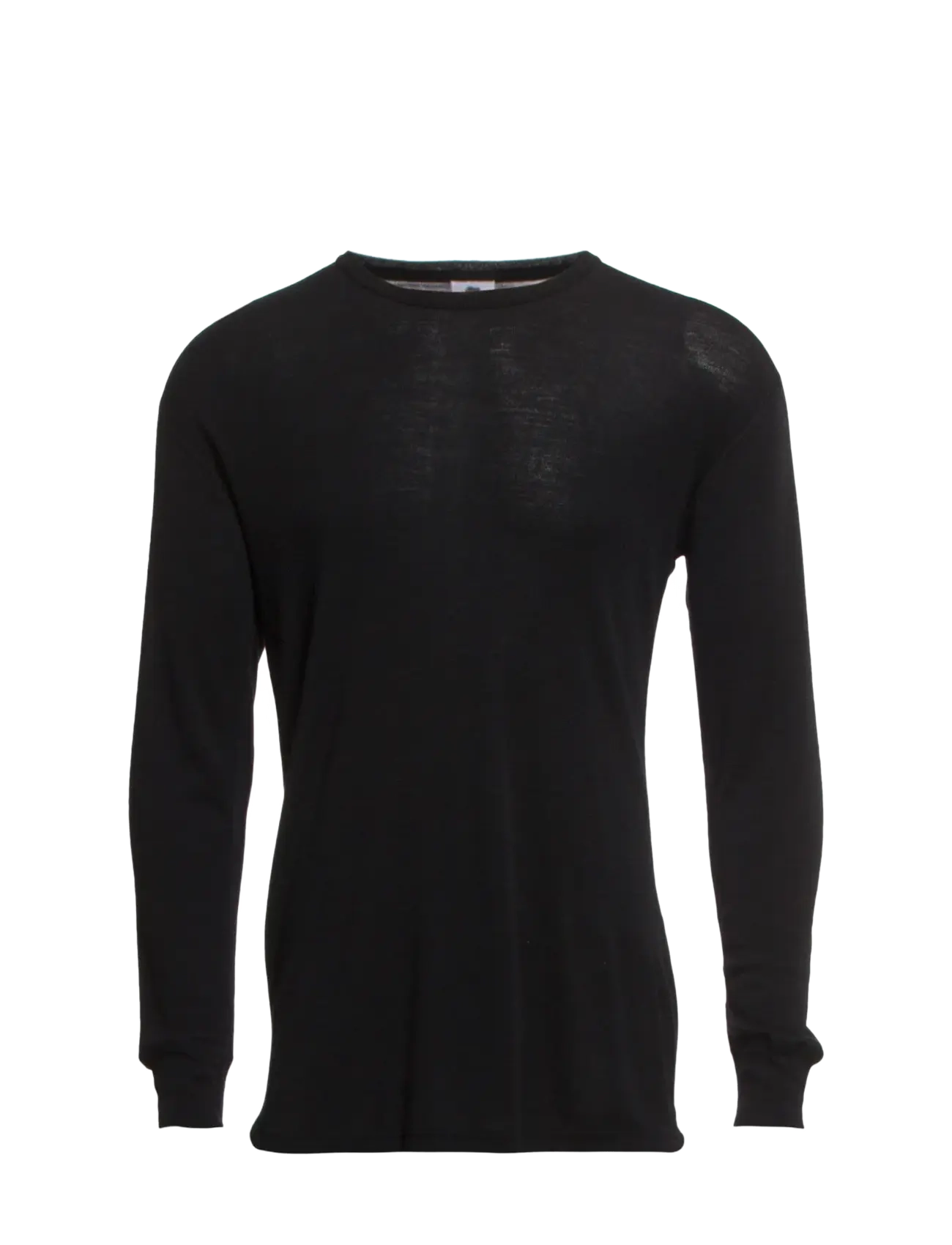 Dovre DOVRE wool long sleeved t-shir - T-shirts - SORT / black