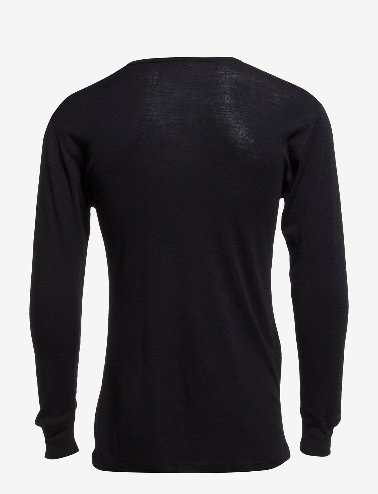 Dovre - DOVRE wool long sleeved t-shir - sort - 1