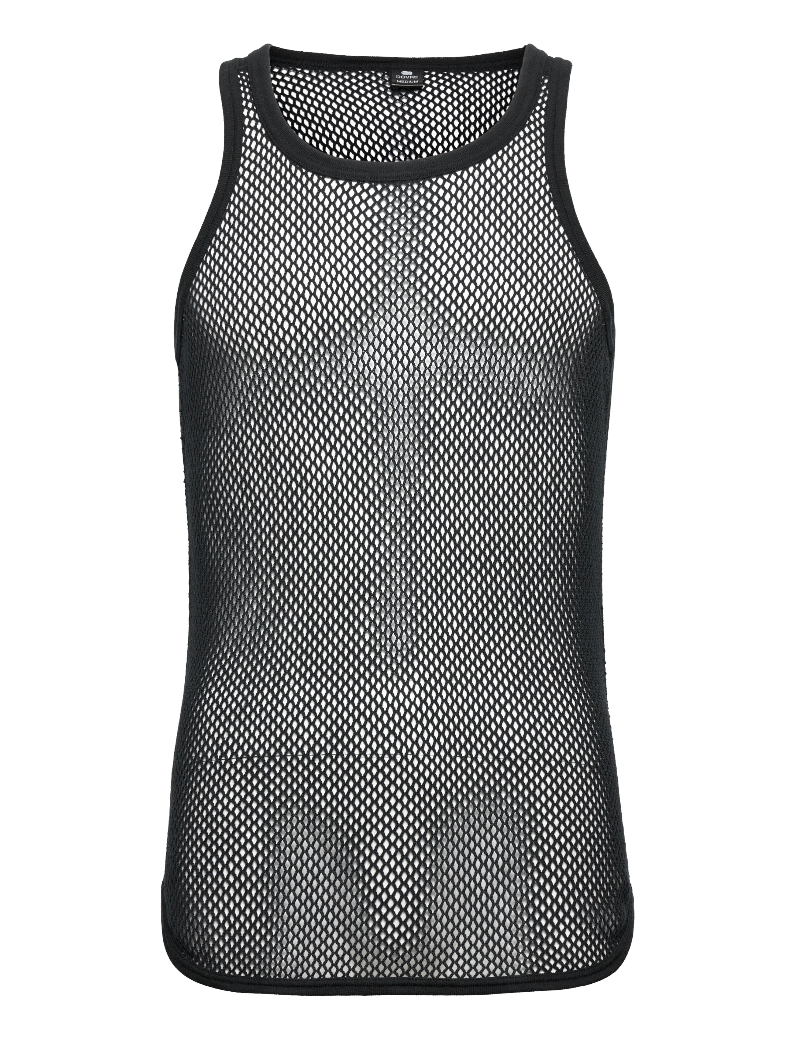 DOVRE Dovre Wolle Mesh Tank Oberteil Schwarz - L - Herren