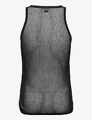 Dovre - DOVRE wool mesh tank top - pyjamapaidat - black - 1