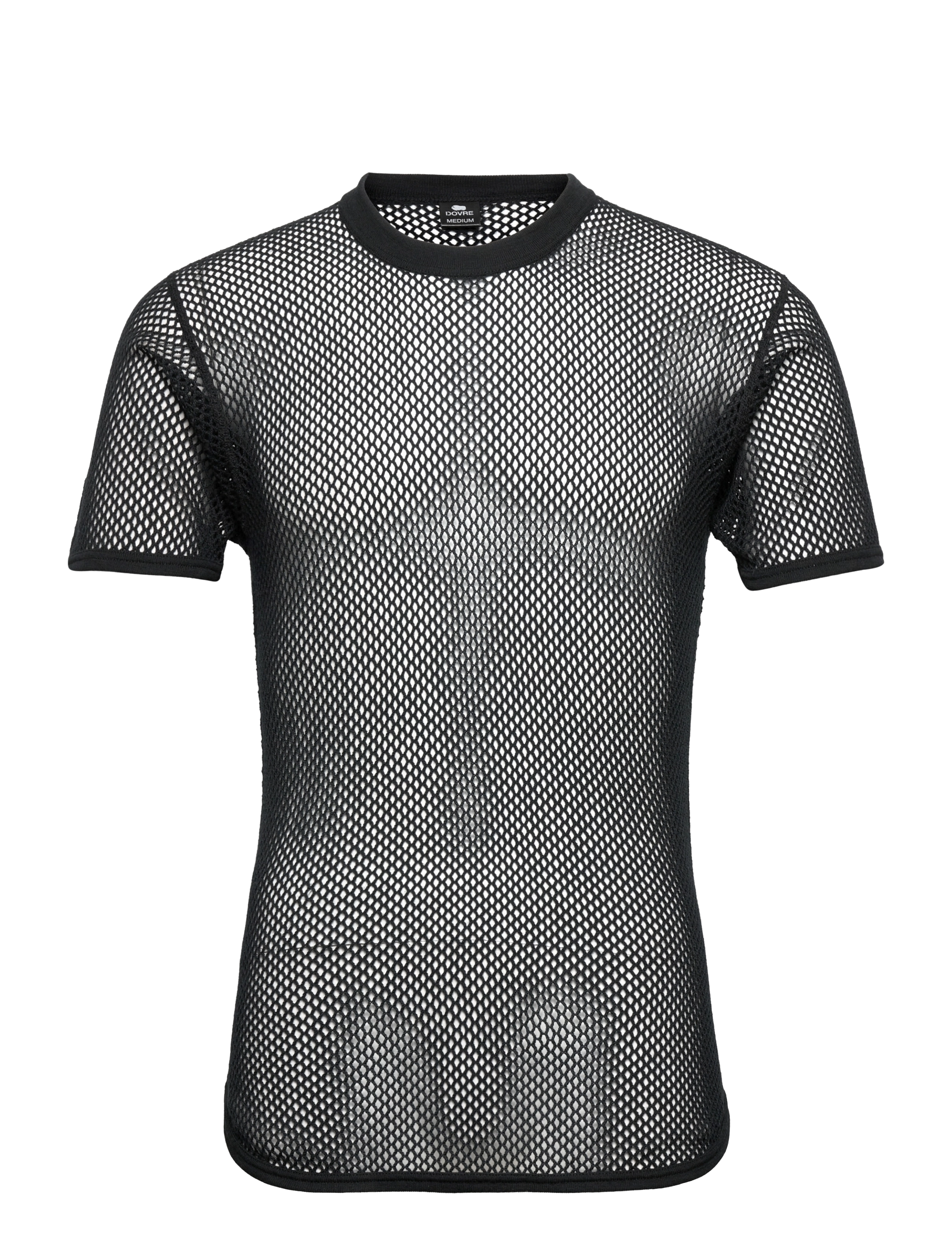 Dovre Wool Mesh T-Shirt, Mænd, Mesh T-shirt, Sort, Str: M