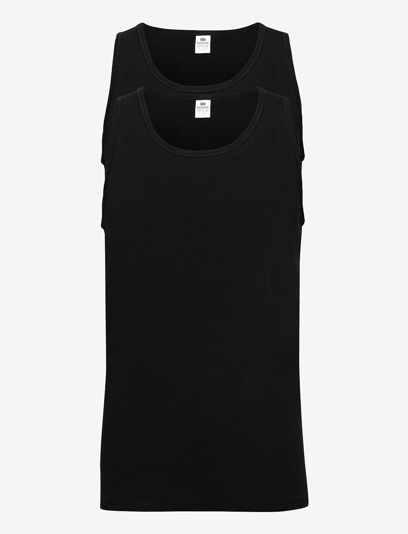 Dovre - Dovre singlet 2-pack GOTS - svart - 0