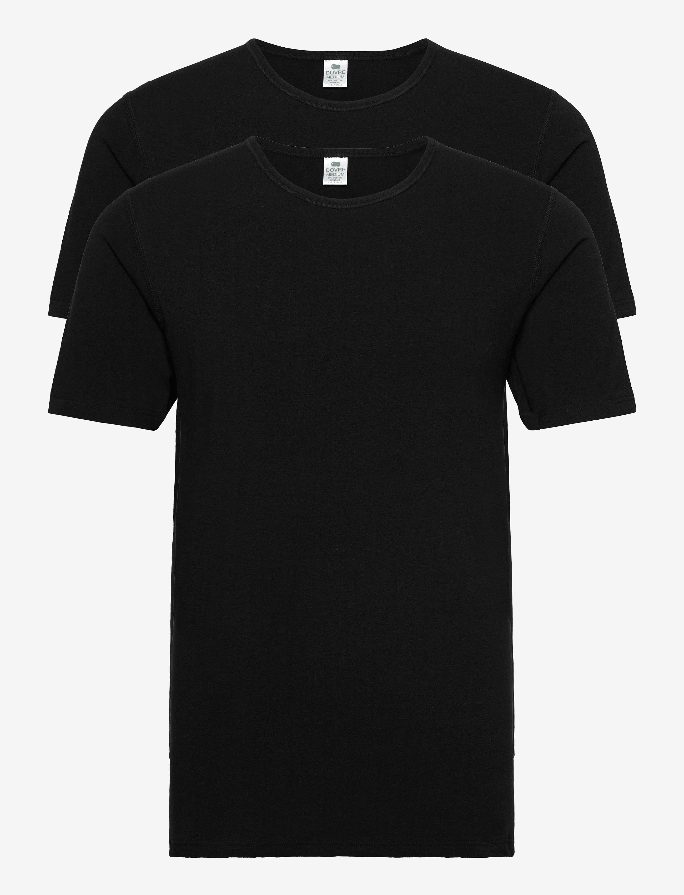 Dovre T-Shirt 2-Pack Gots, XXL, T-shirts, Schwarz - Short-sleeved, Männerswear
