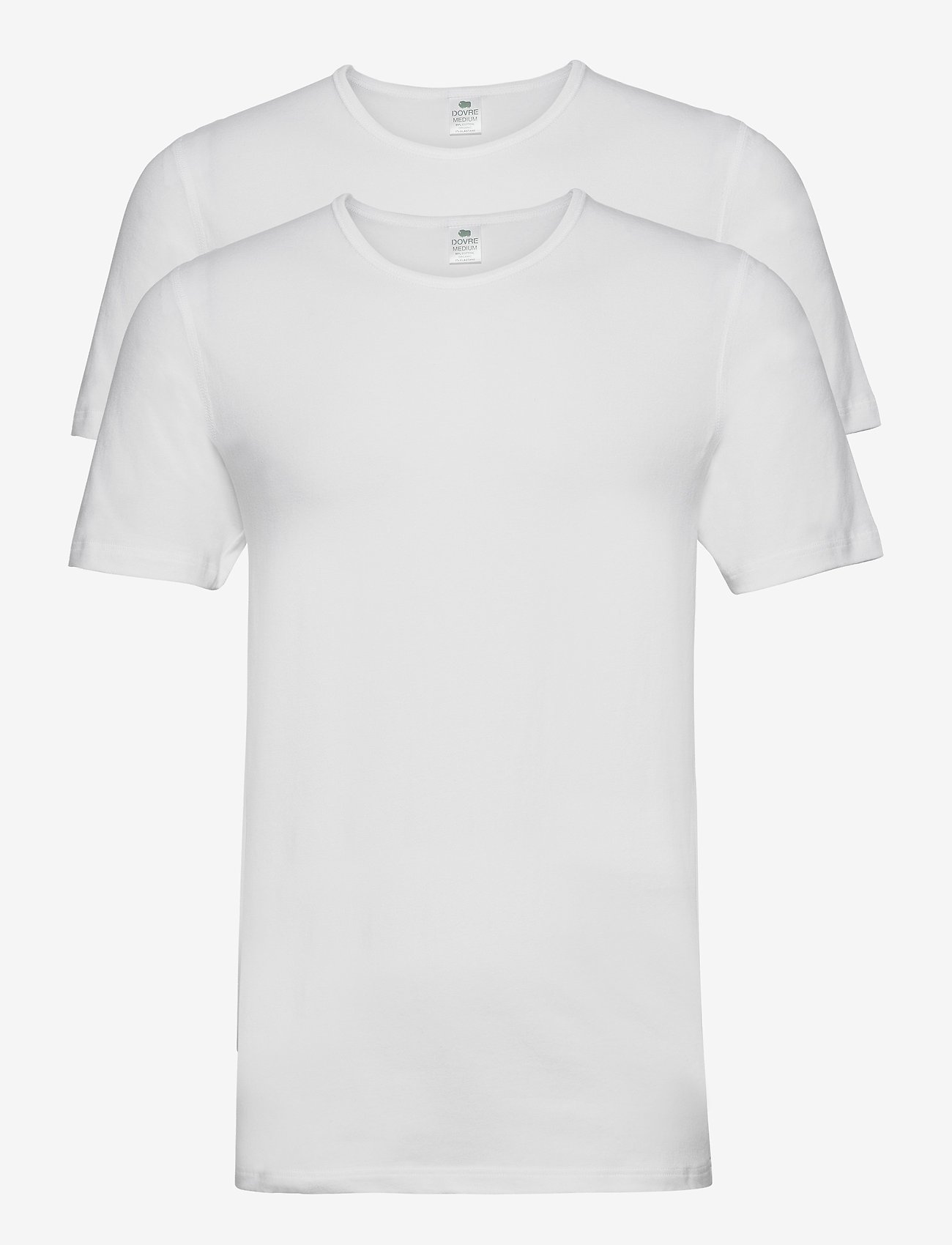 Dovre - Dovre t-shirt 2-pack GOTS - lowest prices - vit - 0