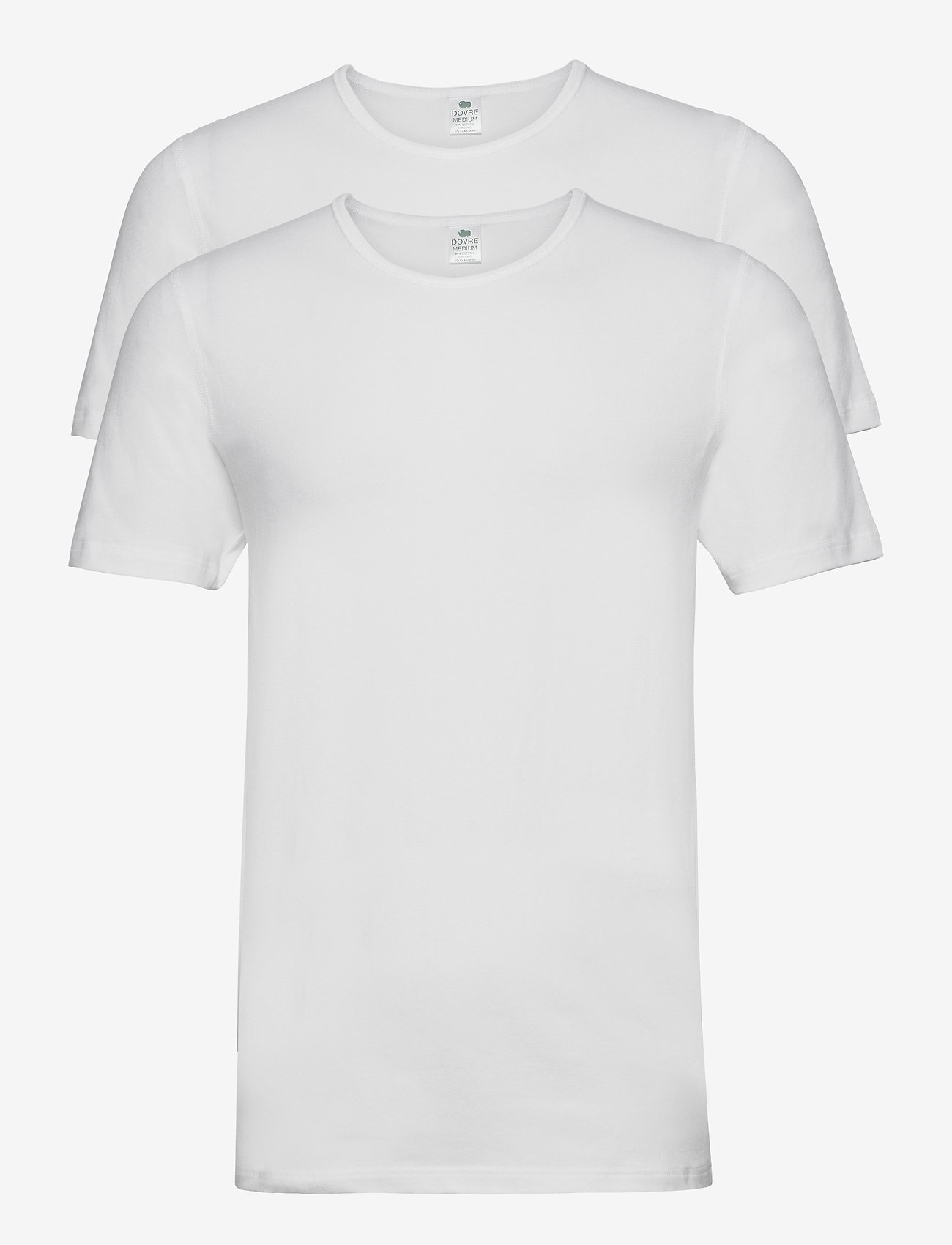 Dovre - Dovre t-shirt 2-pack GOTS - multipack t-shirts - white - 1