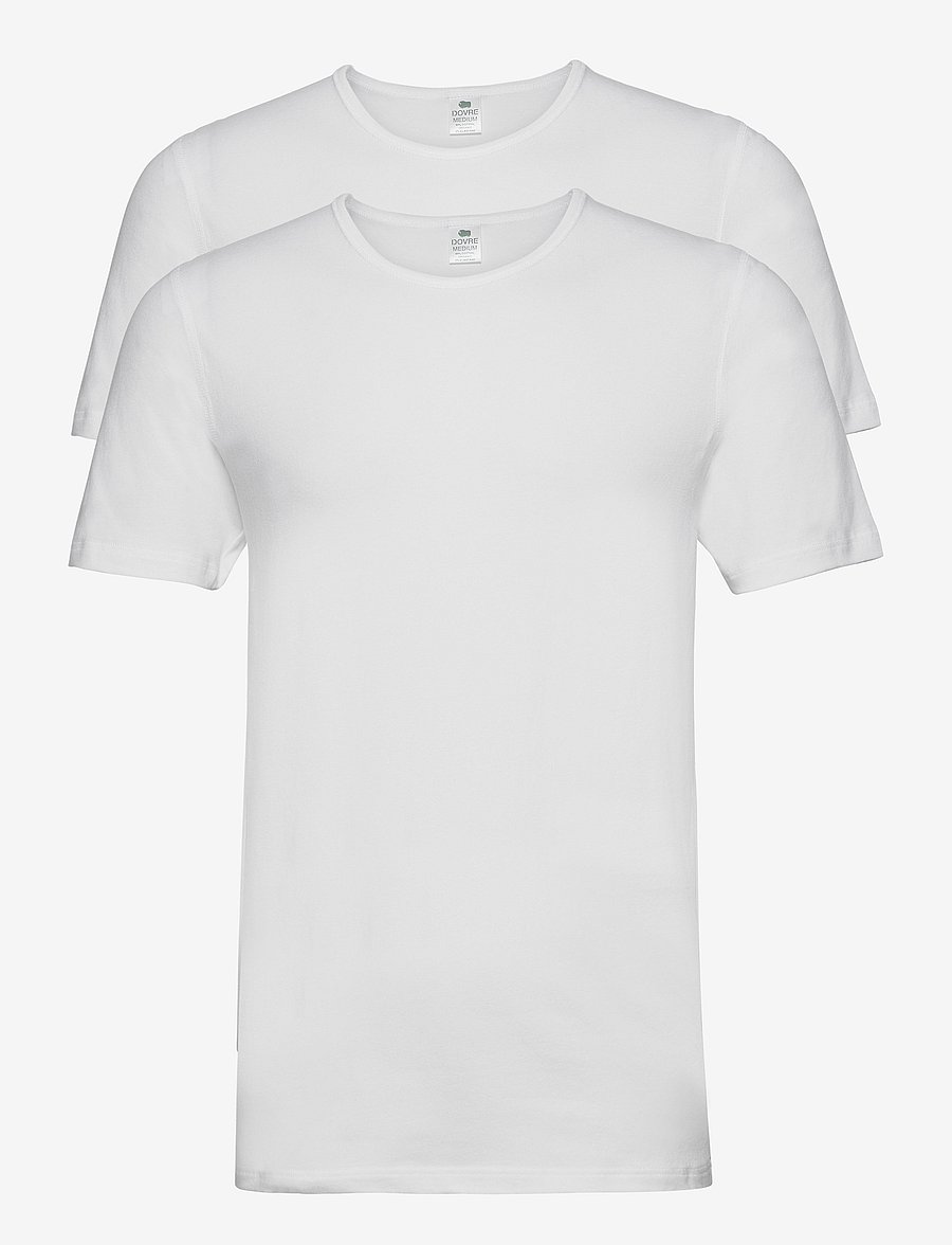 Dovre - Dovre t-shirt 2-pack GOTS - kortærmede t-shirts - white - 1