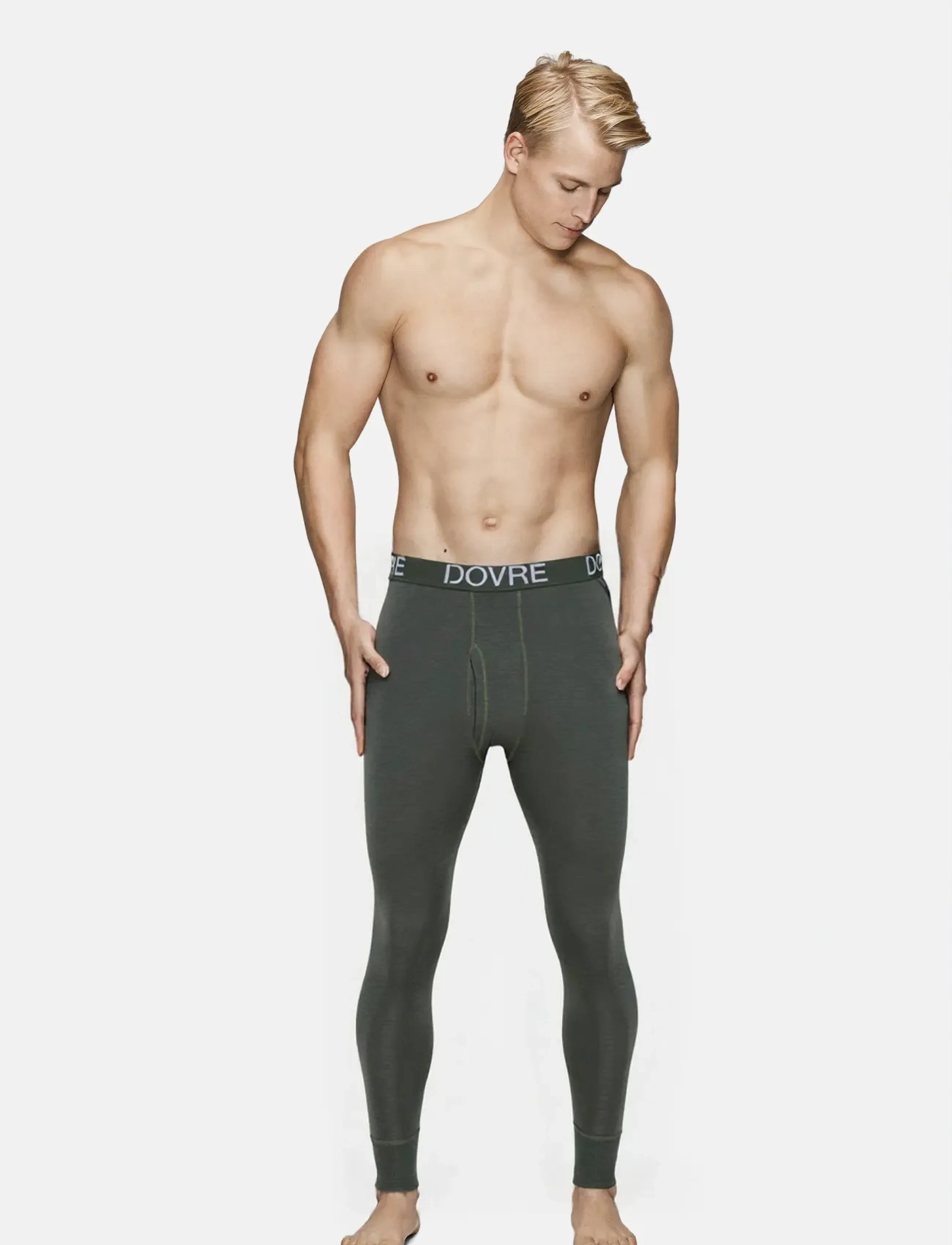 Dovre Wool Long Johns, S, Night & Loungewear, Grün - Lounge Pants, Männerswear